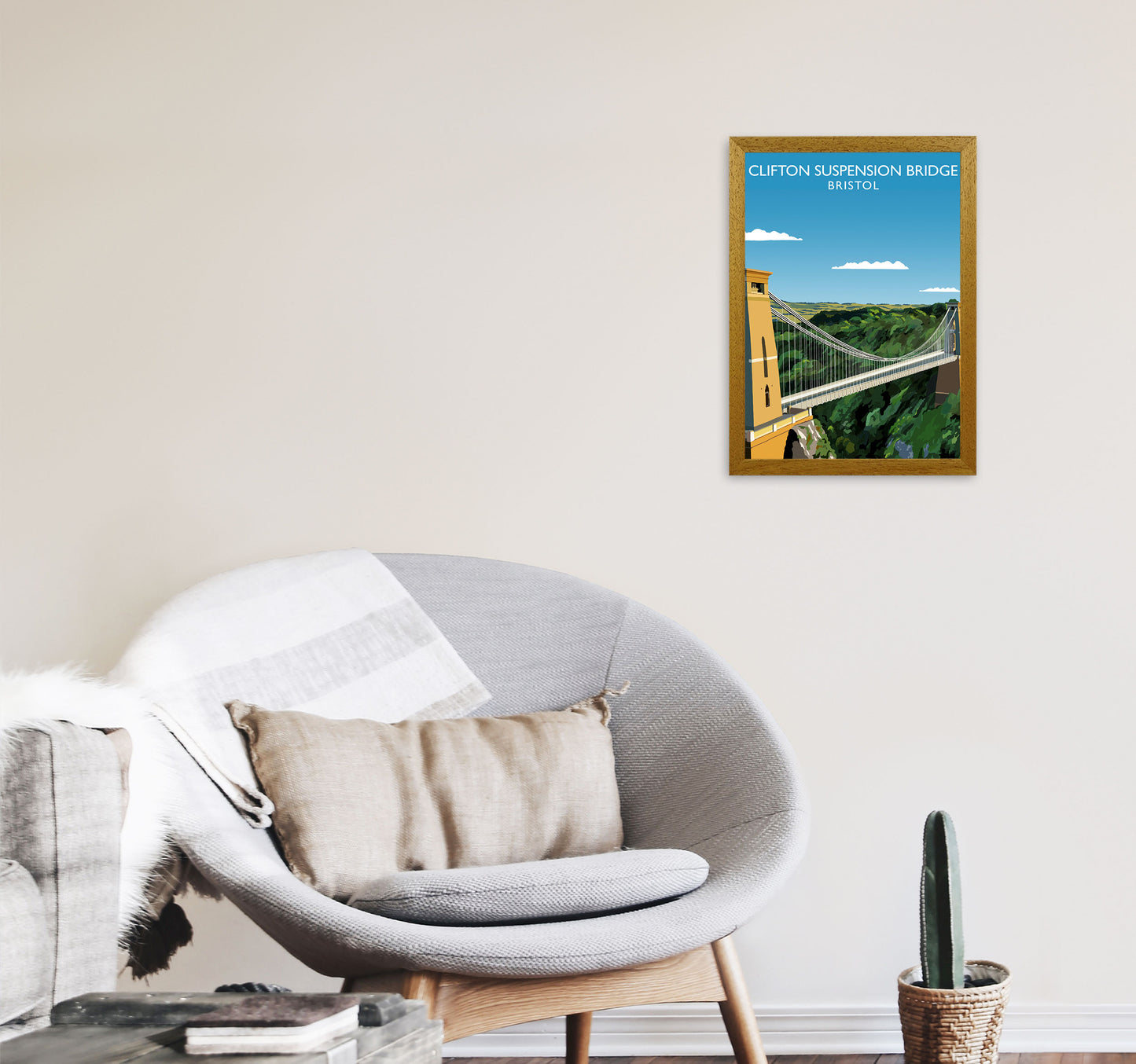 Clifton Suspension Bridge Bristol Framed Art Print by Richard O'Neill A3 Print Only