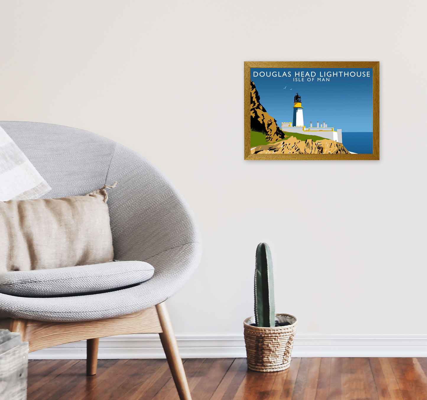 Douglas Head Lighthouse Portrait by Richard O'Neill A3 Print Only