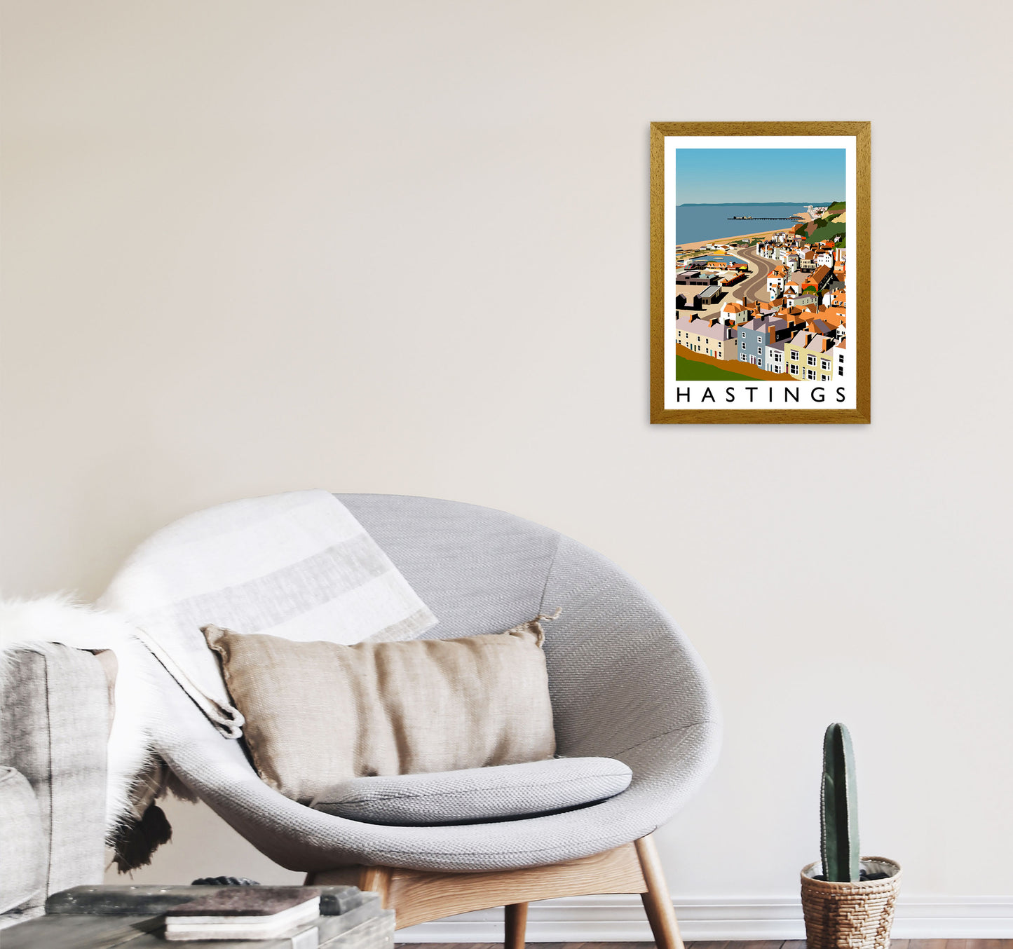 Hastings Framed Digital Art Print by Richard O'Neill A3 Print Only