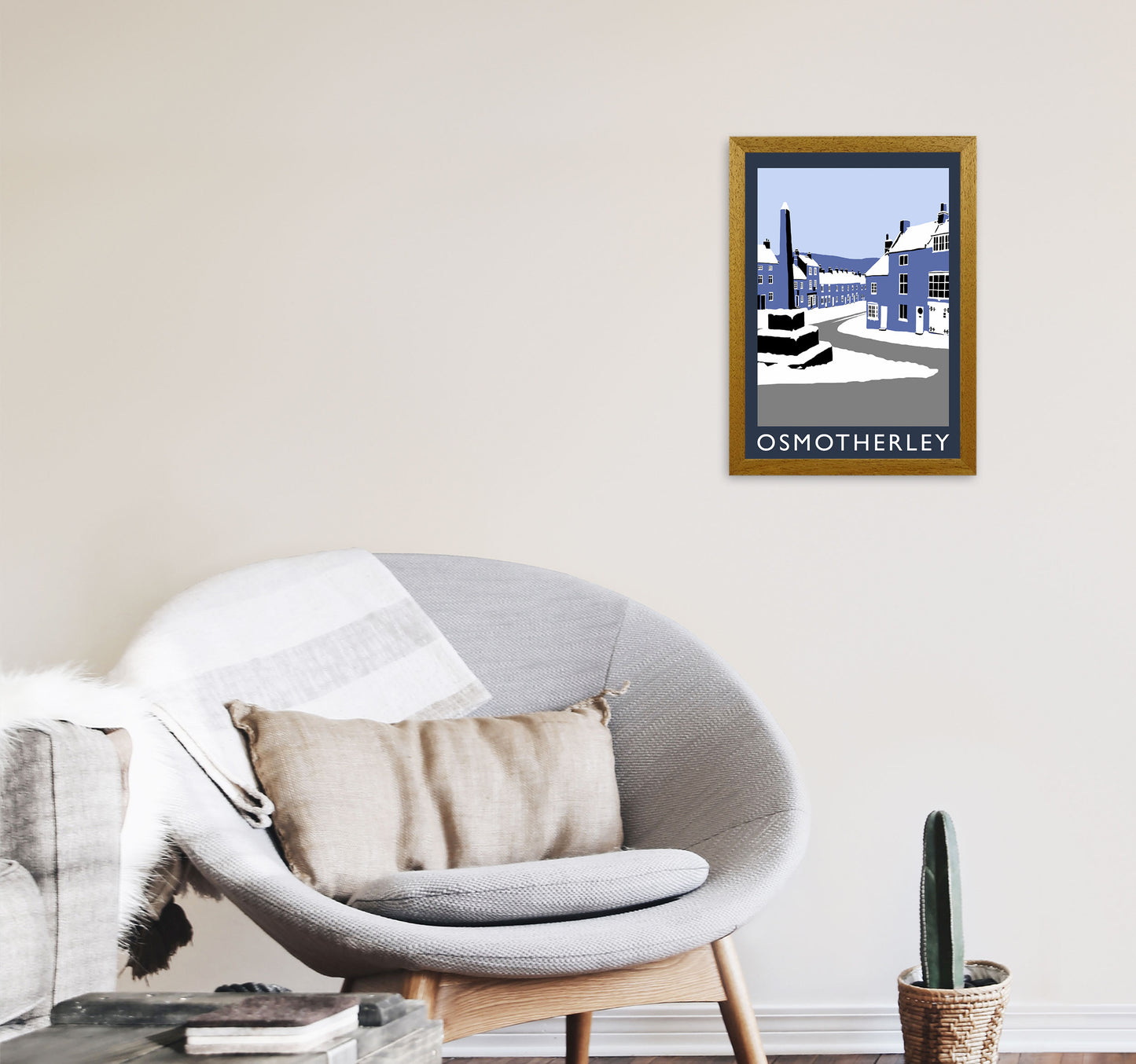Osmotherley Travel Art Print by Richard O'Neill, Framed Wall Art A3 Print Only
