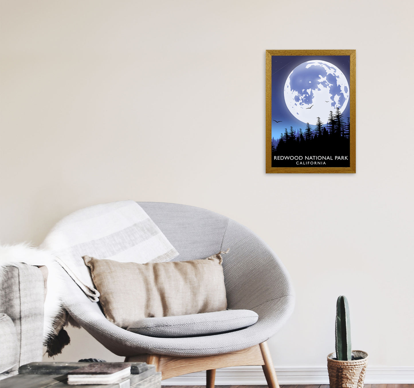 Redwood National Park California Travel Art Print by Richard O'Neill A3 Print Only