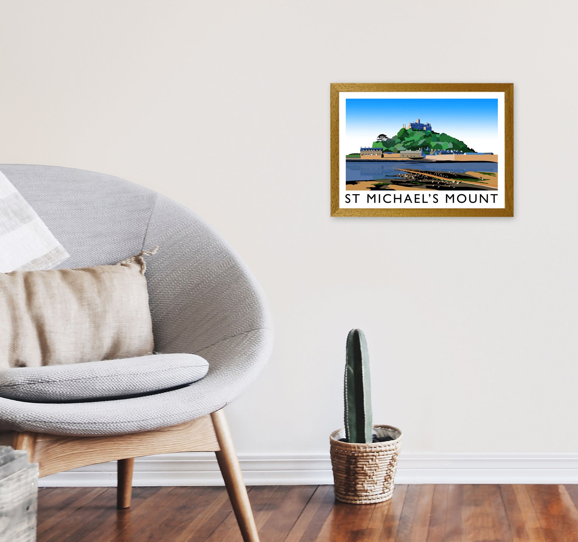 St Michael's Mount Framed Digital Art Print by Richard O'Neill A3 Print Only