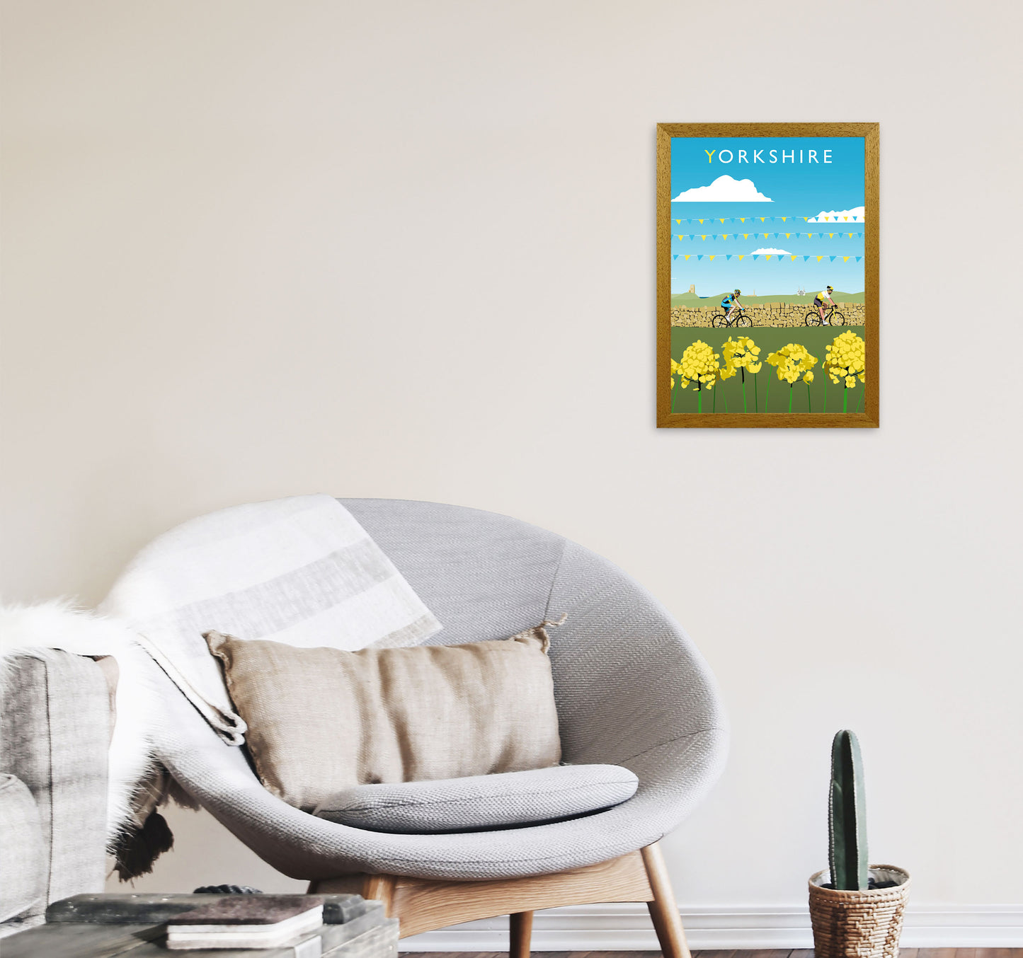 Yorkshire Framed Digital Art Print by Richard O'Neill A3 Print Only