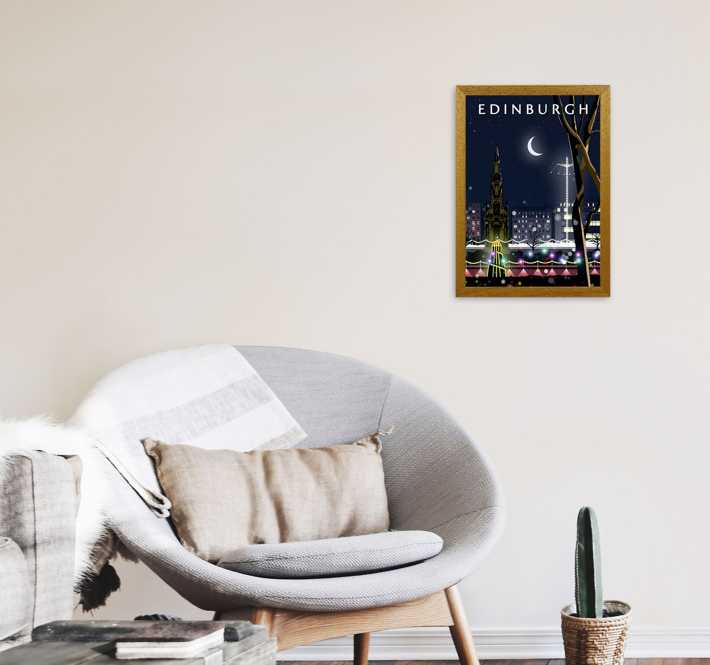 Edinburgh Night Portrait by Richard O'Neill A3 Print Only