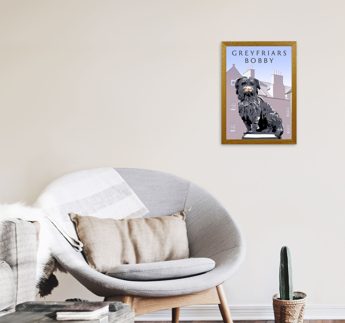 Greyfriars Bobby Portrait by Richard O'Neill A3 Print Only