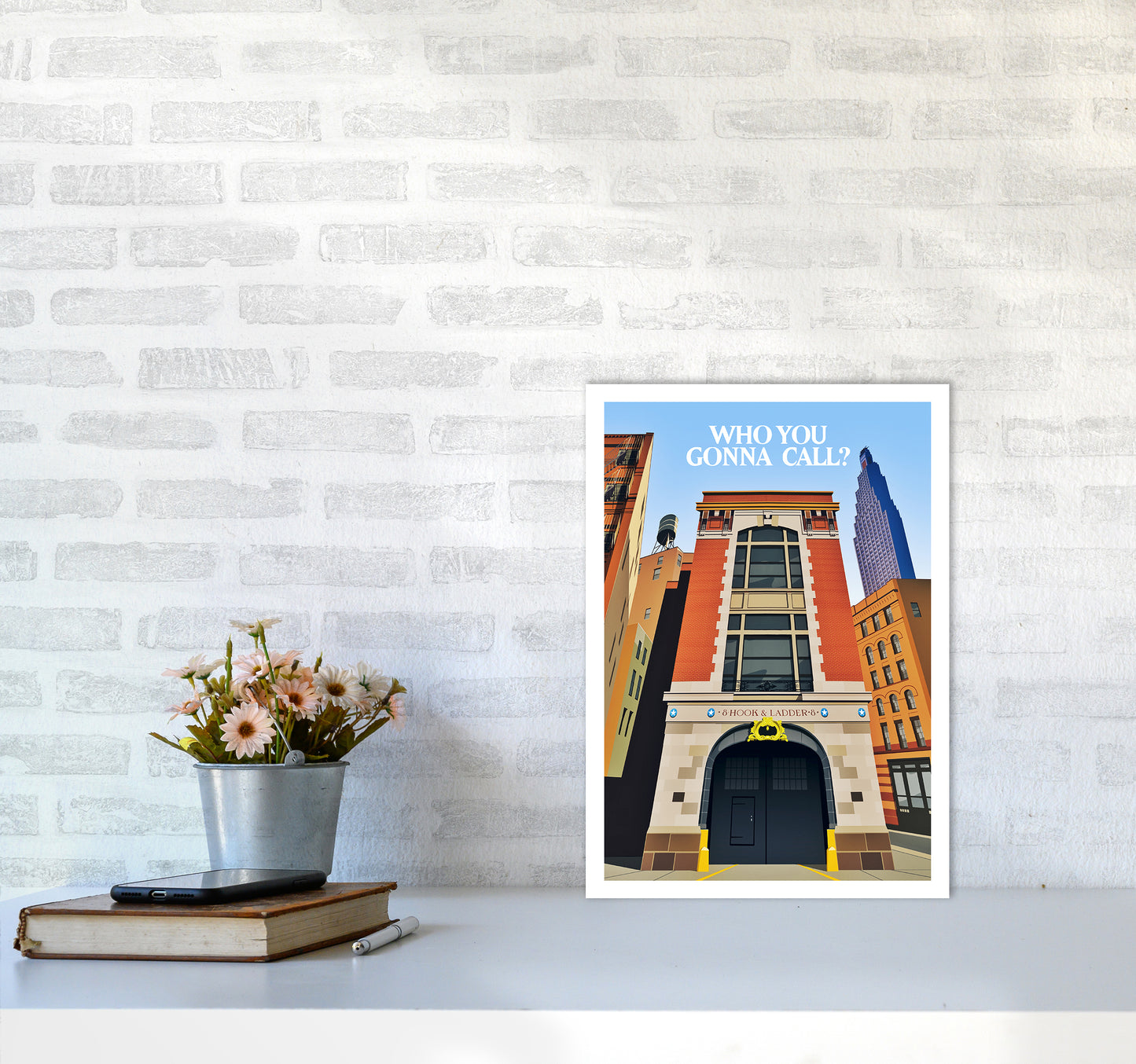 Ghostbusters Day Art Print by Richard O'Neill A3 Black Frame