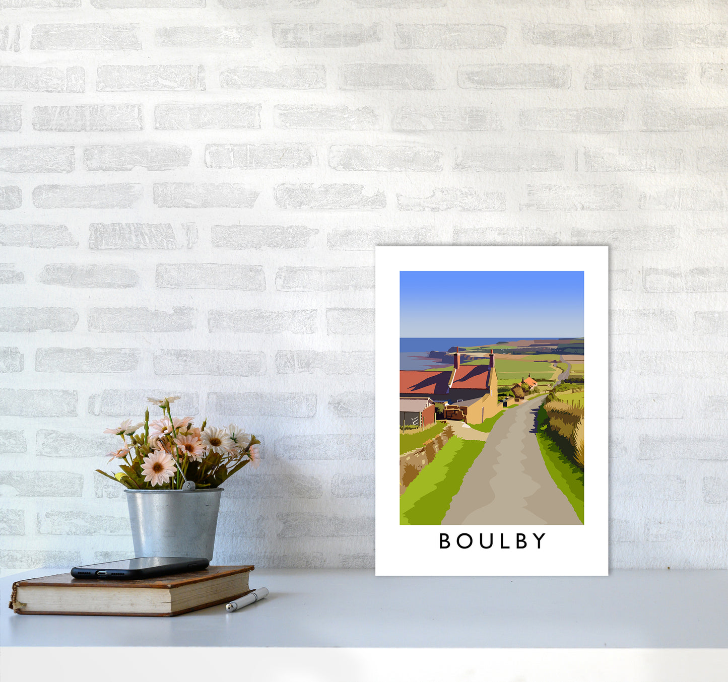 Boulby 2 Portrait Art Print by Richard O'Neill A3 Black Frame
