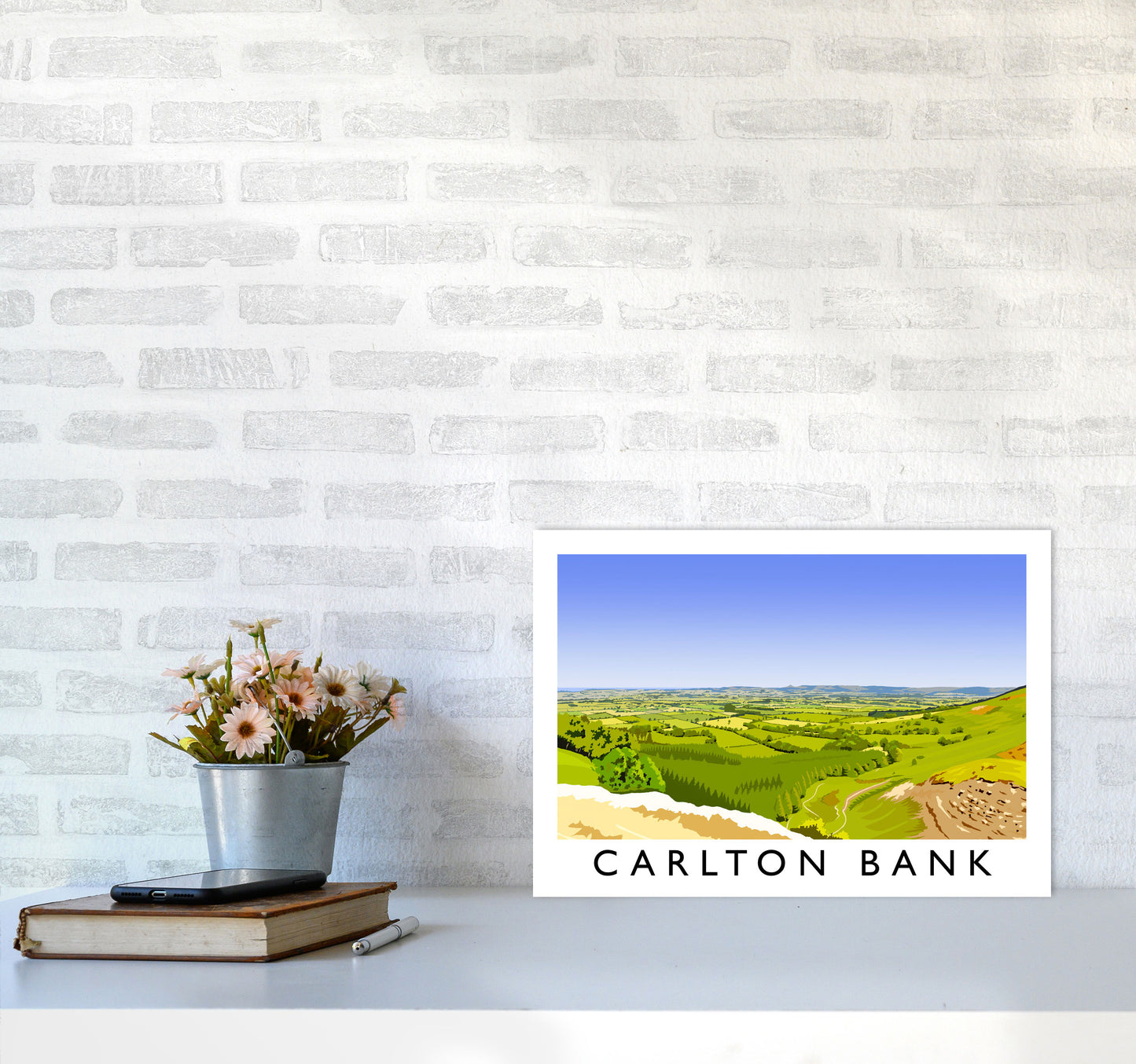 Carlton Bank Travel Art Print by Richard O'Neill A3 Black Frame