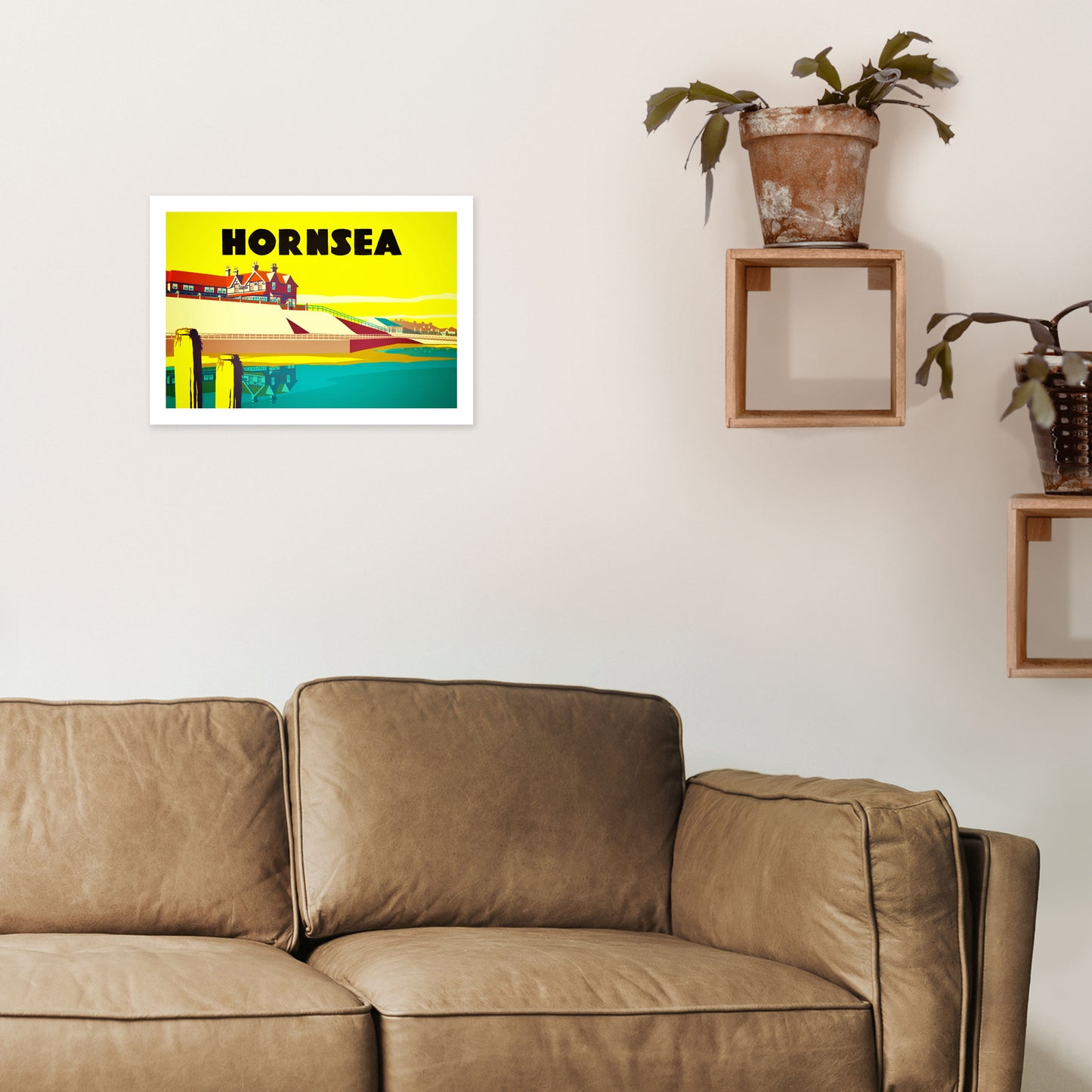 Hornsea 2 Travel Art Print by Richard O'Neill A3 Black Frame
