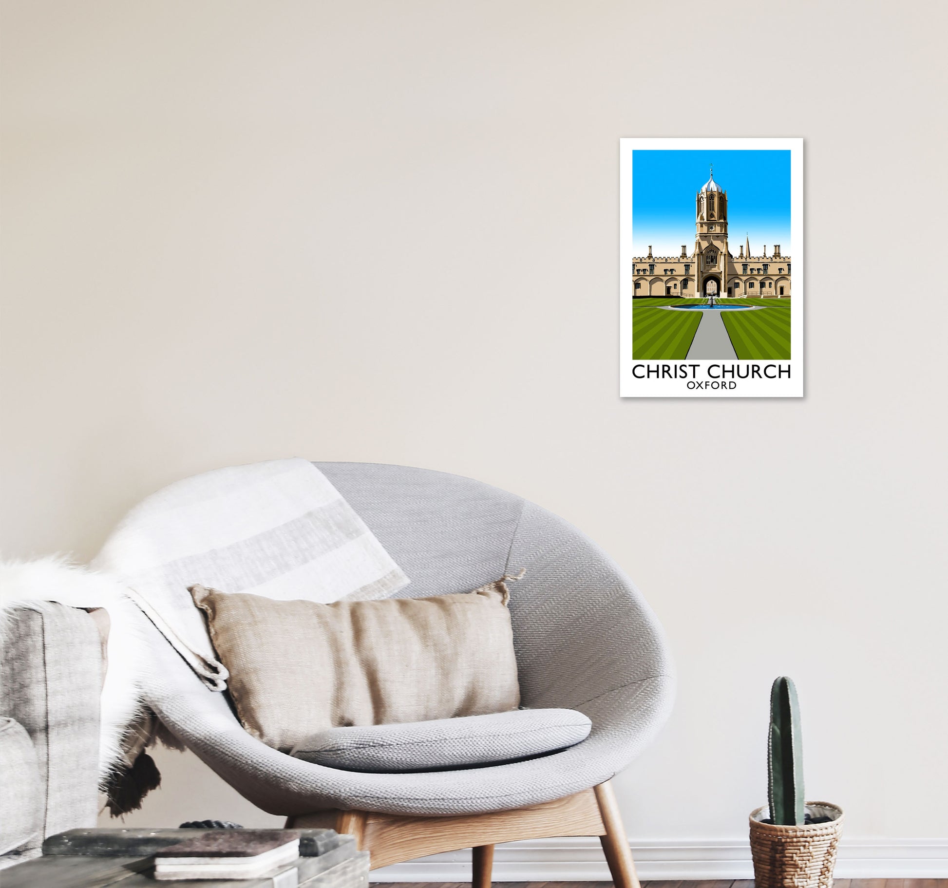 Christ Church Oxford by Richard O'Neill A3 Black Frame