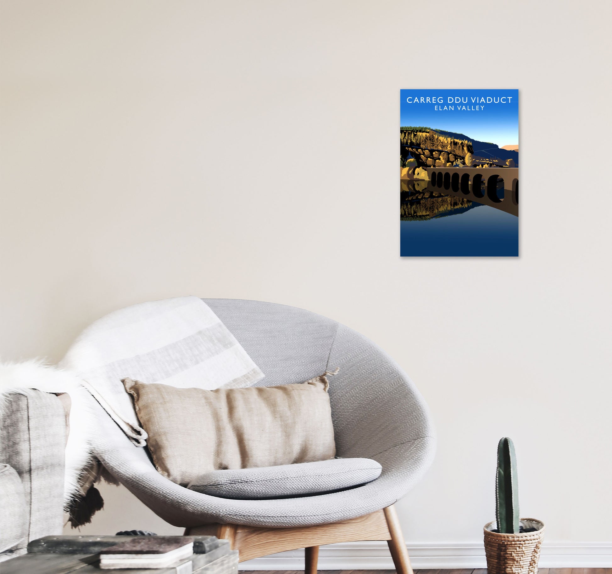 Carreg Ddu Viaduct by Richard O'Neill A3 Black Frame