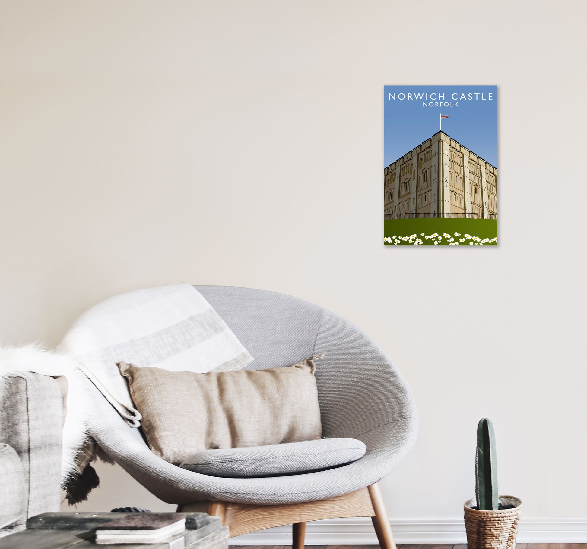 Norwich Castle by Richard O'Neill A3 Black Frame