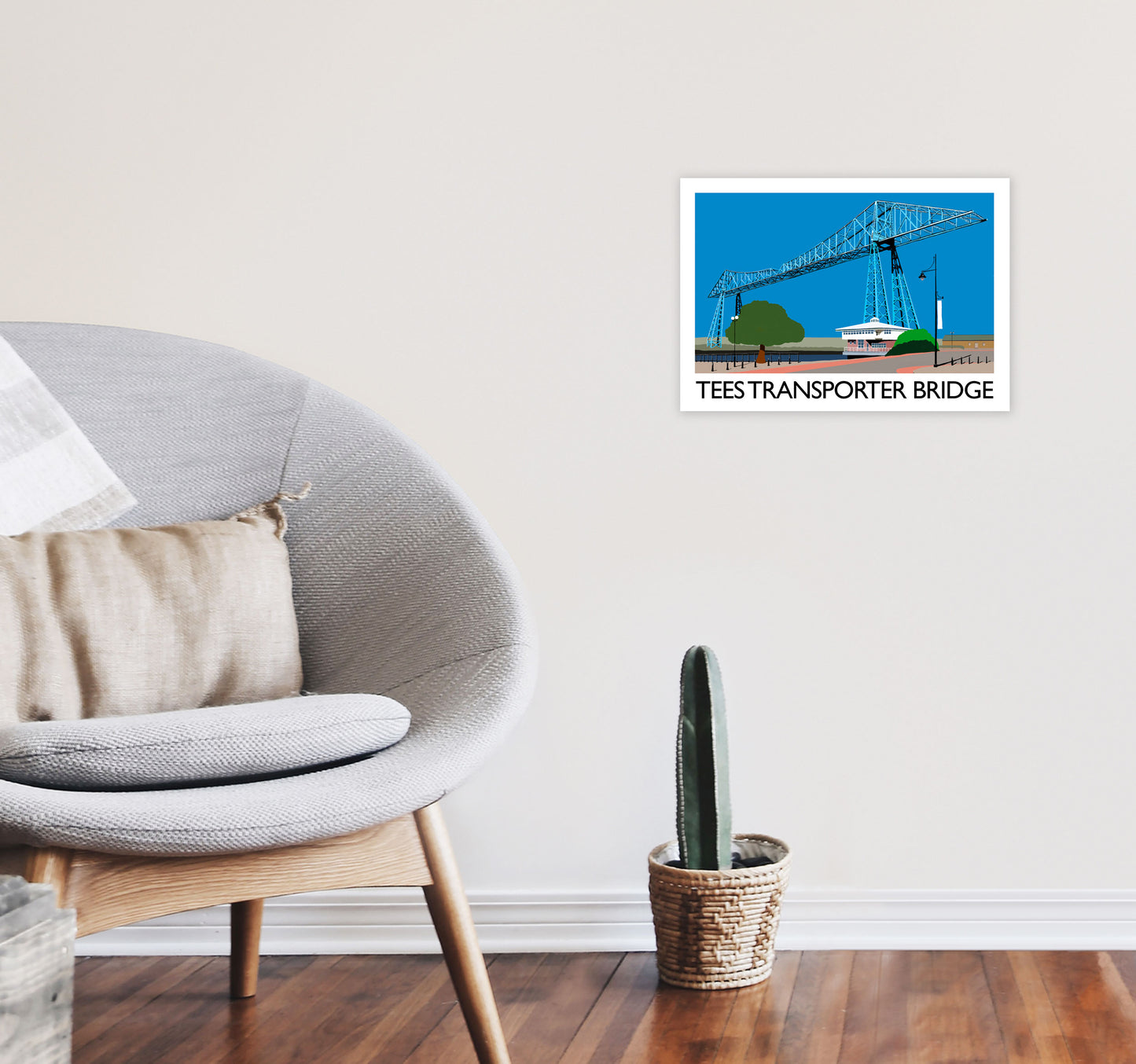 Tees Transporter Bridge by Richard O'Neill A3 Black Frame