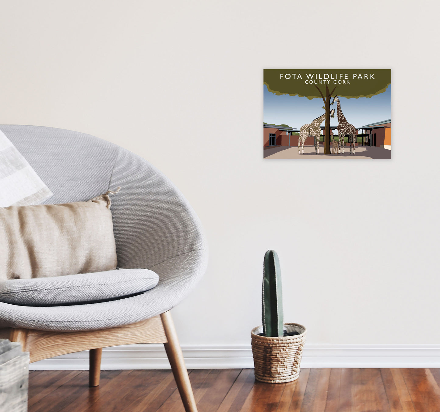 Fota Wildlife Park by Richard O'Neill A3 Black Frame