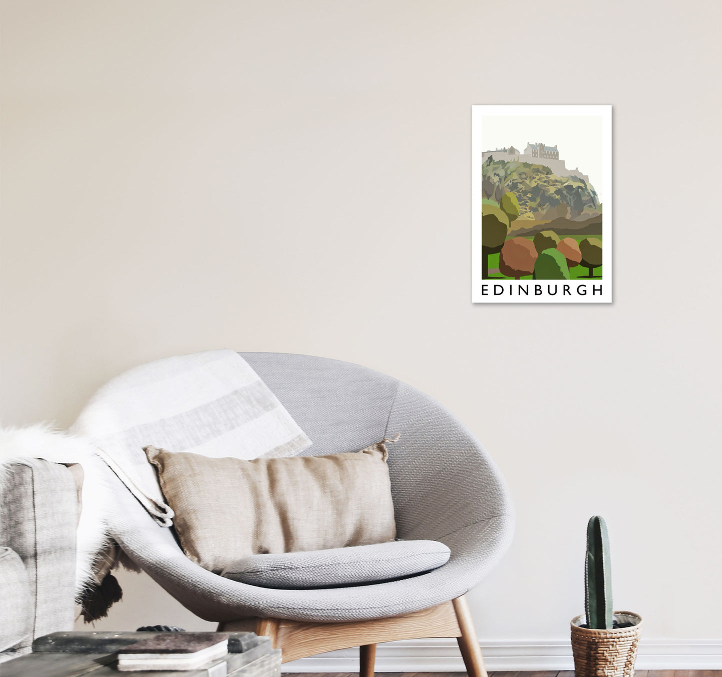 Edinburgh Portrait by Richard O'Neill A3 Black Frame