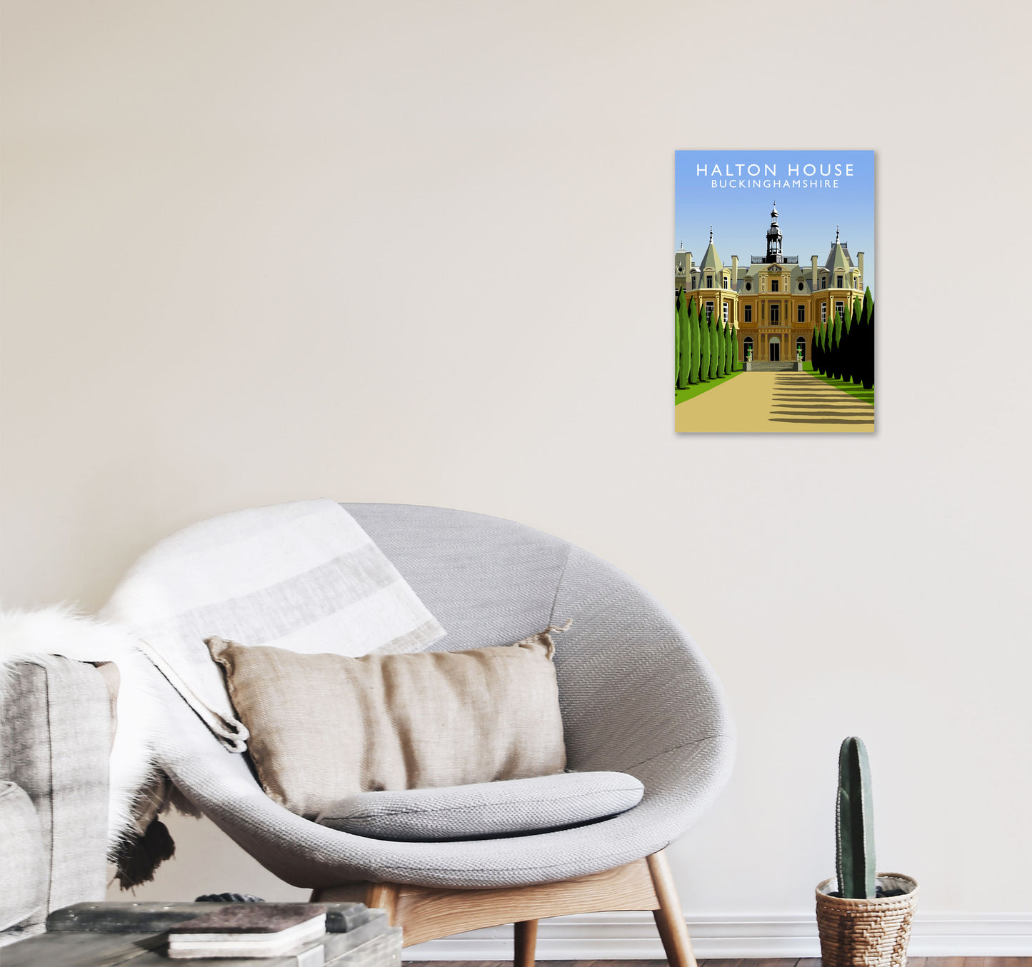 Halton House Portrait by Richard O'Neill A3 Black Frame
