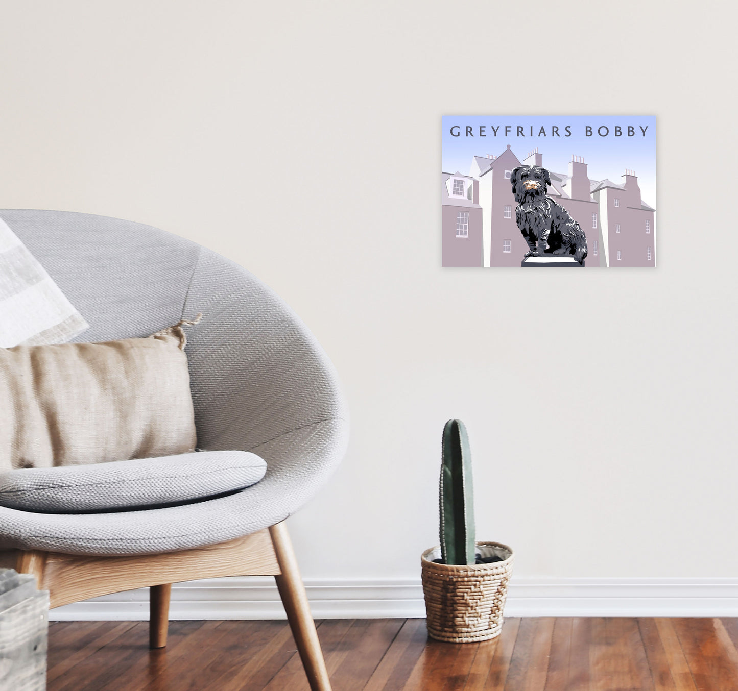 Greyfriars Bobby by Richard O'Neill A3 Black Frame