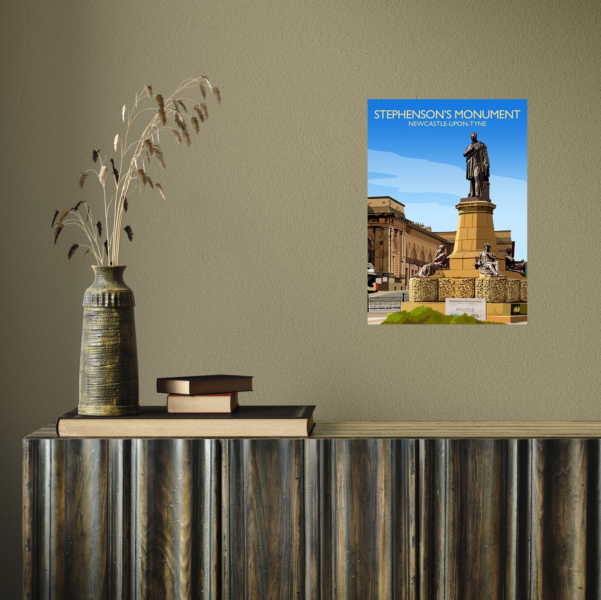 Stephenson's Monument by Richard O'Neill A3 Print Only