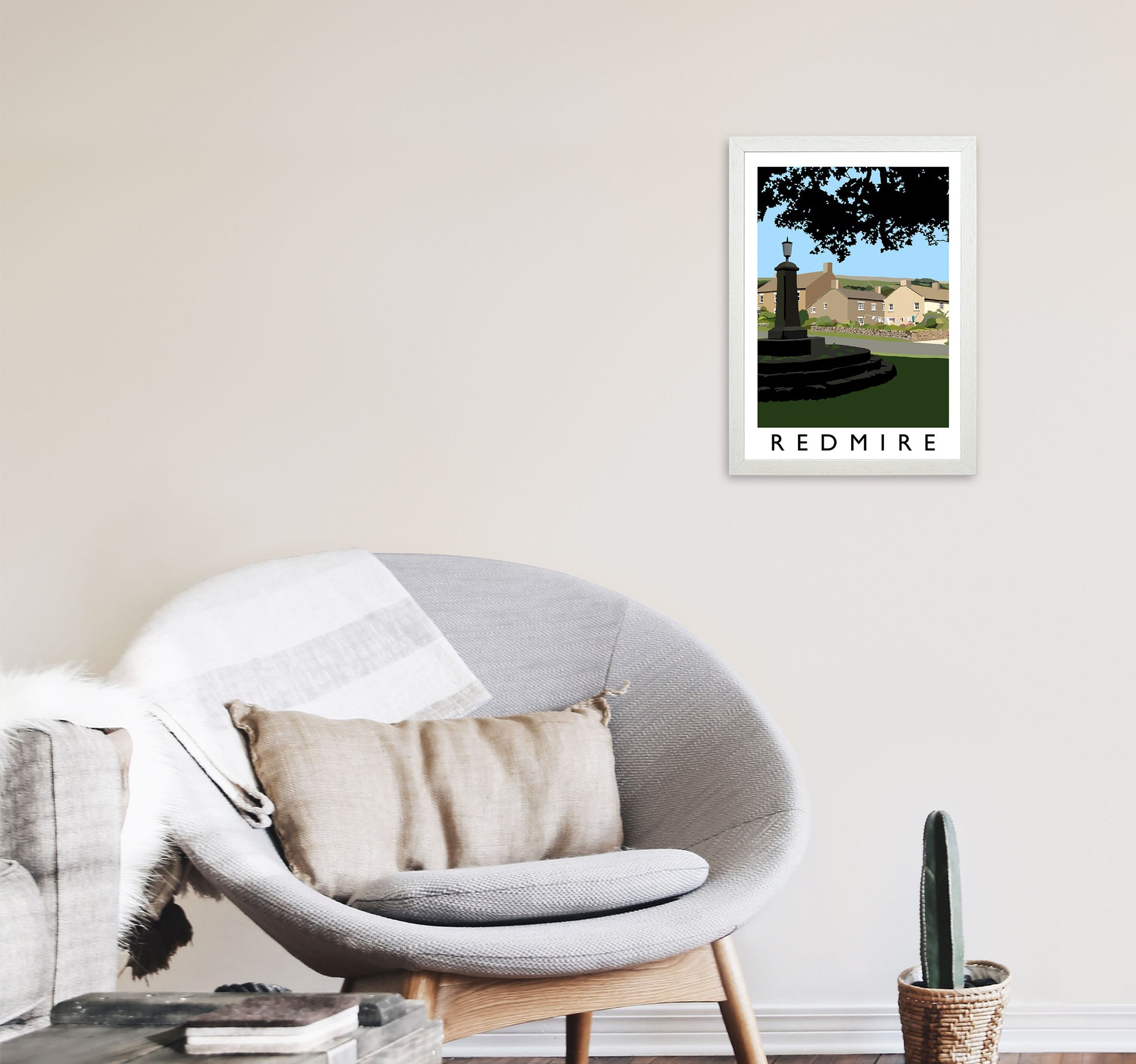 Redmire Art Print by Richard O'Neill A3 Oak Frame