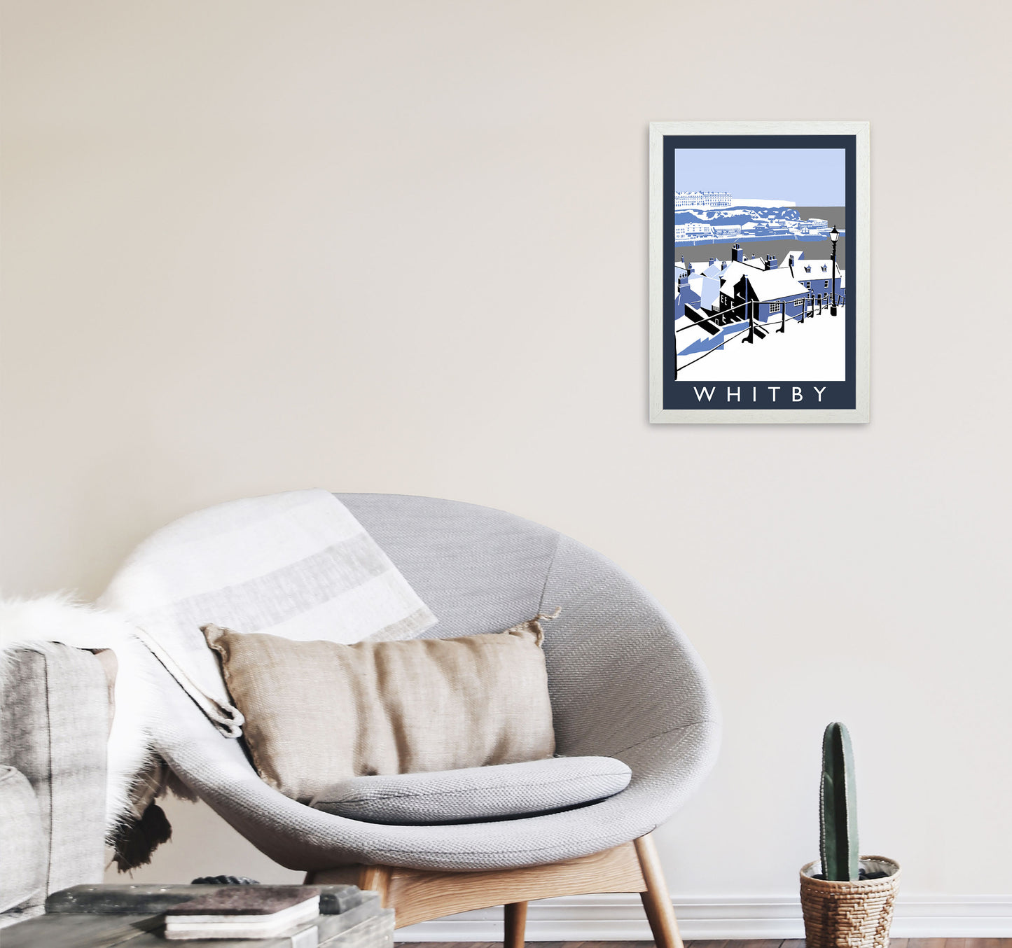 Whitby Framed Digital Art Print by Richard O'Neill A3 Oak Frame