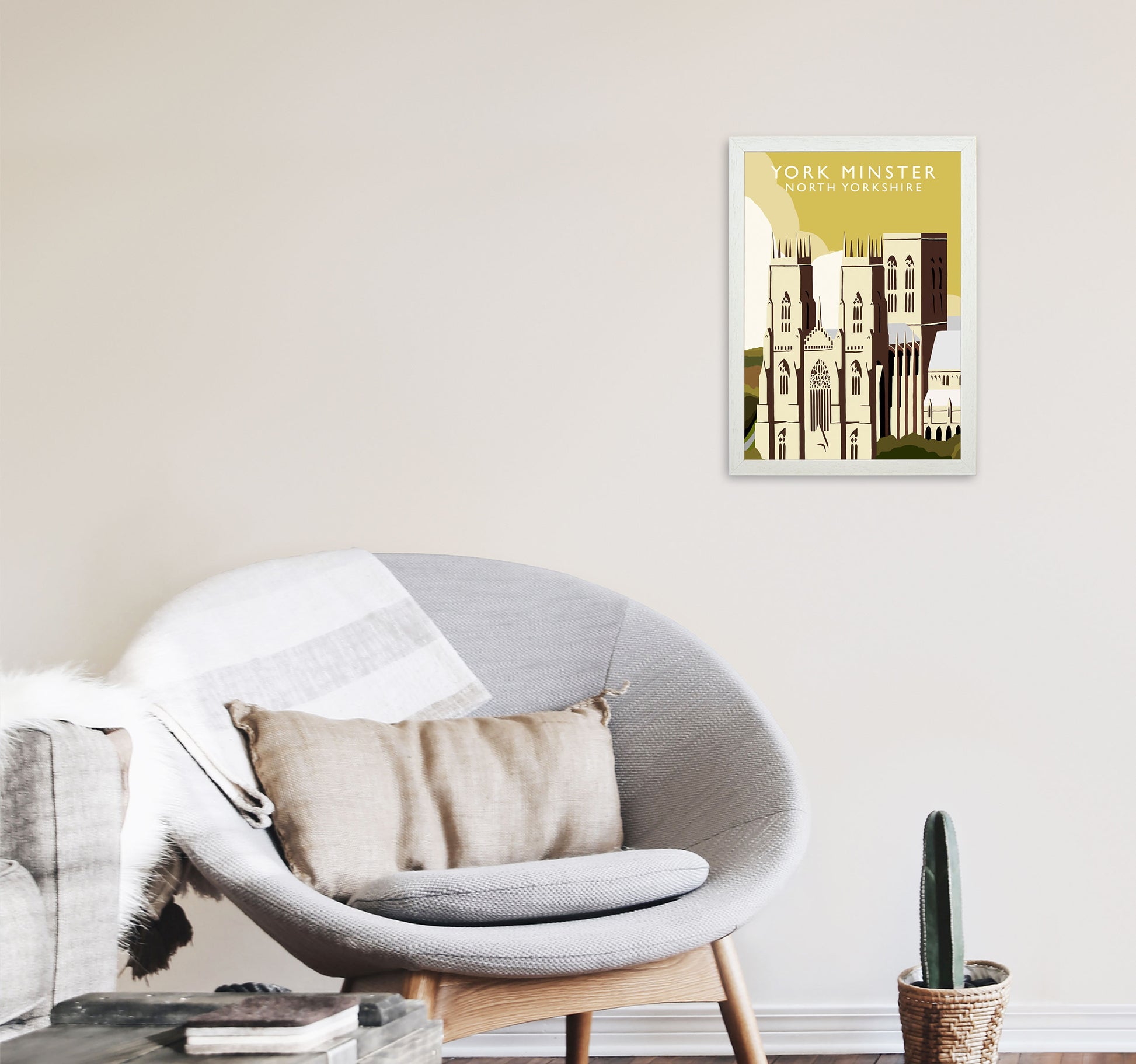 York Minster Art Print by Richard O'Neill A3 Oak Frame