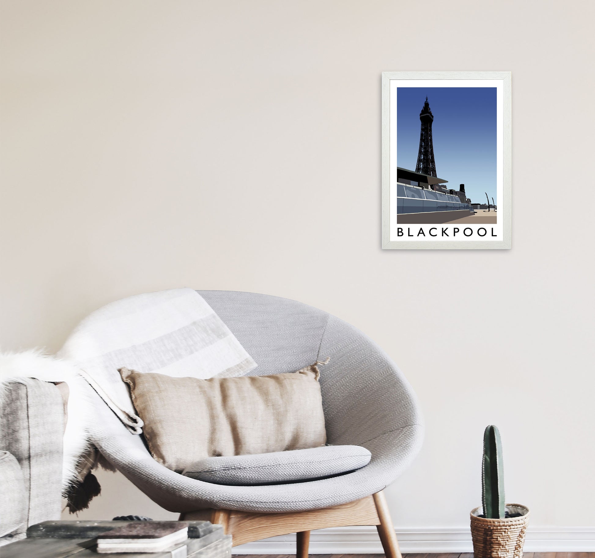 Blackpool by Richard O'Neill A3 Oak Frame