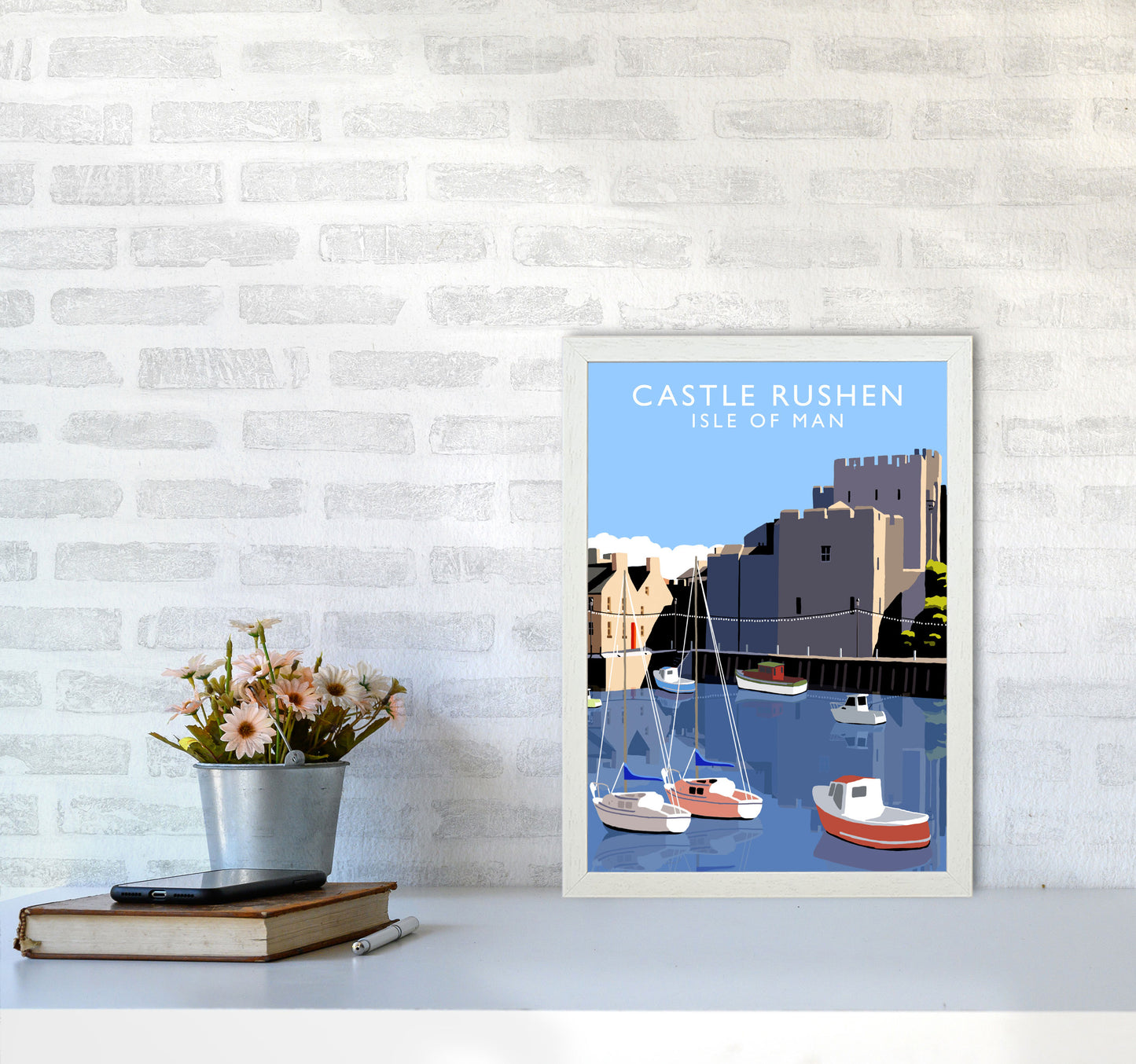 Castle Rushen by Richard O'Neill A3 Oak Frame