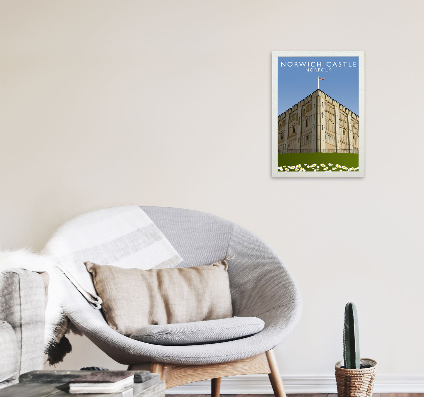 Norwich Castle by Richard O'Neill A3 Oak Frame