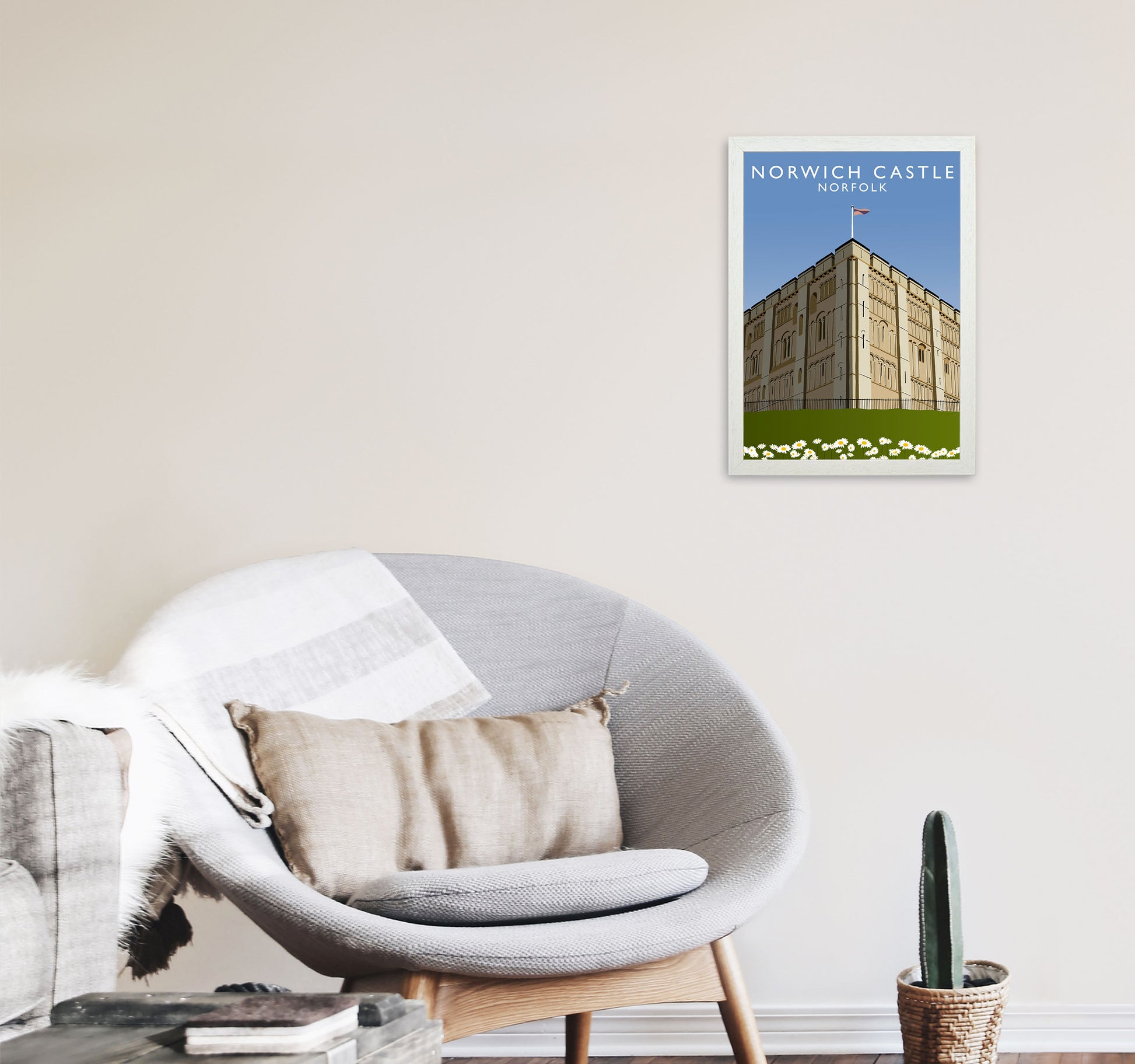 Norwich Castle by Richard O'Neill A3 Oak Frame