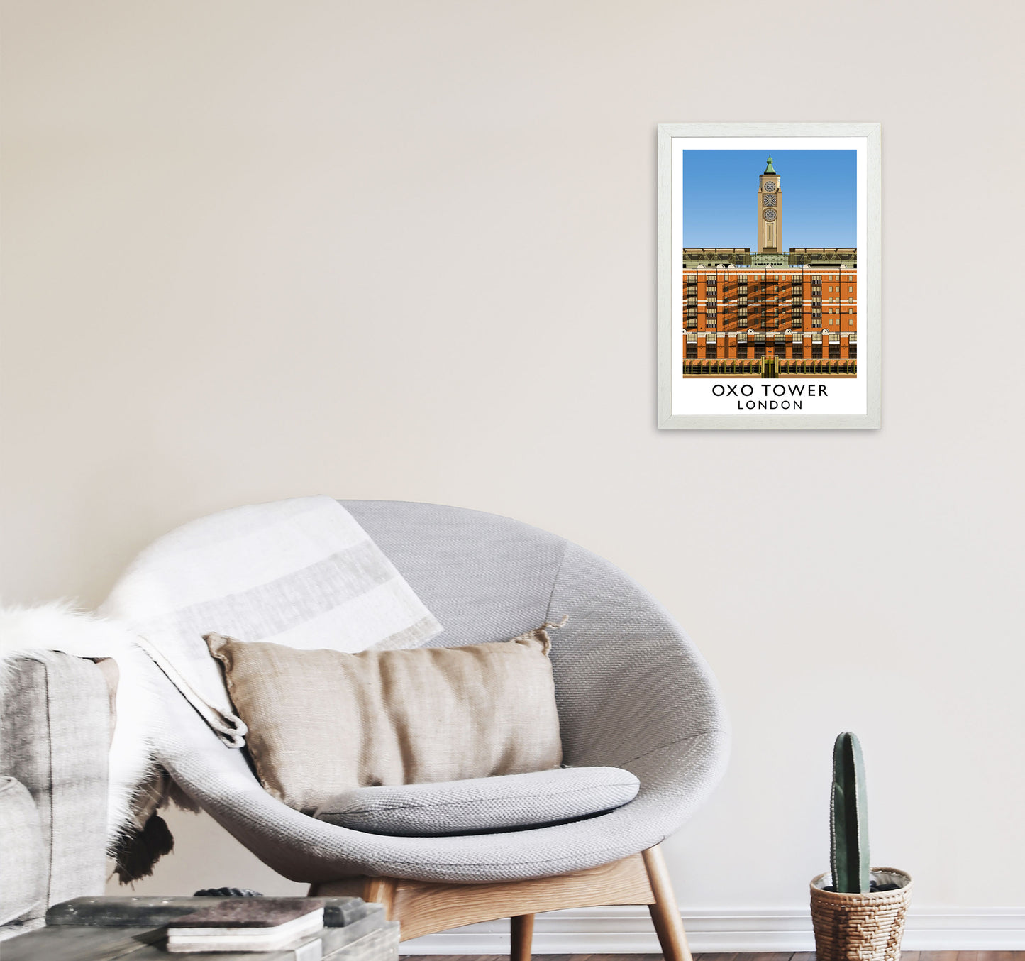 Oxo Tower by Richard O'Neill A3 Oak Frame