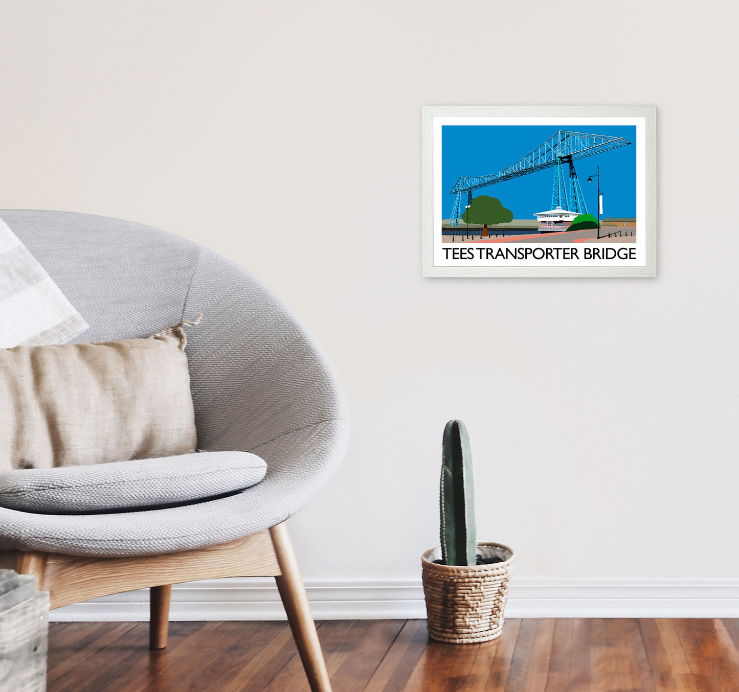 Tees Transporter Bridge by Richard O'Neill A3 Oak Frame
