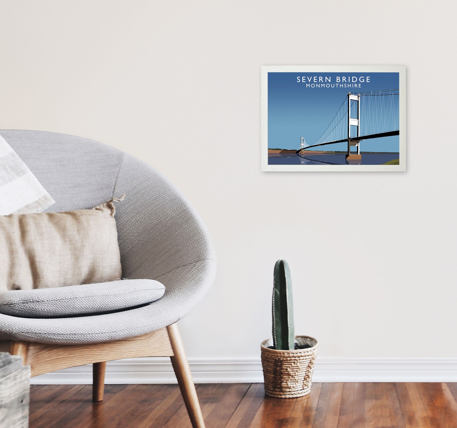 Severn Bridge by Richard O'Neill A3 Oak Frame