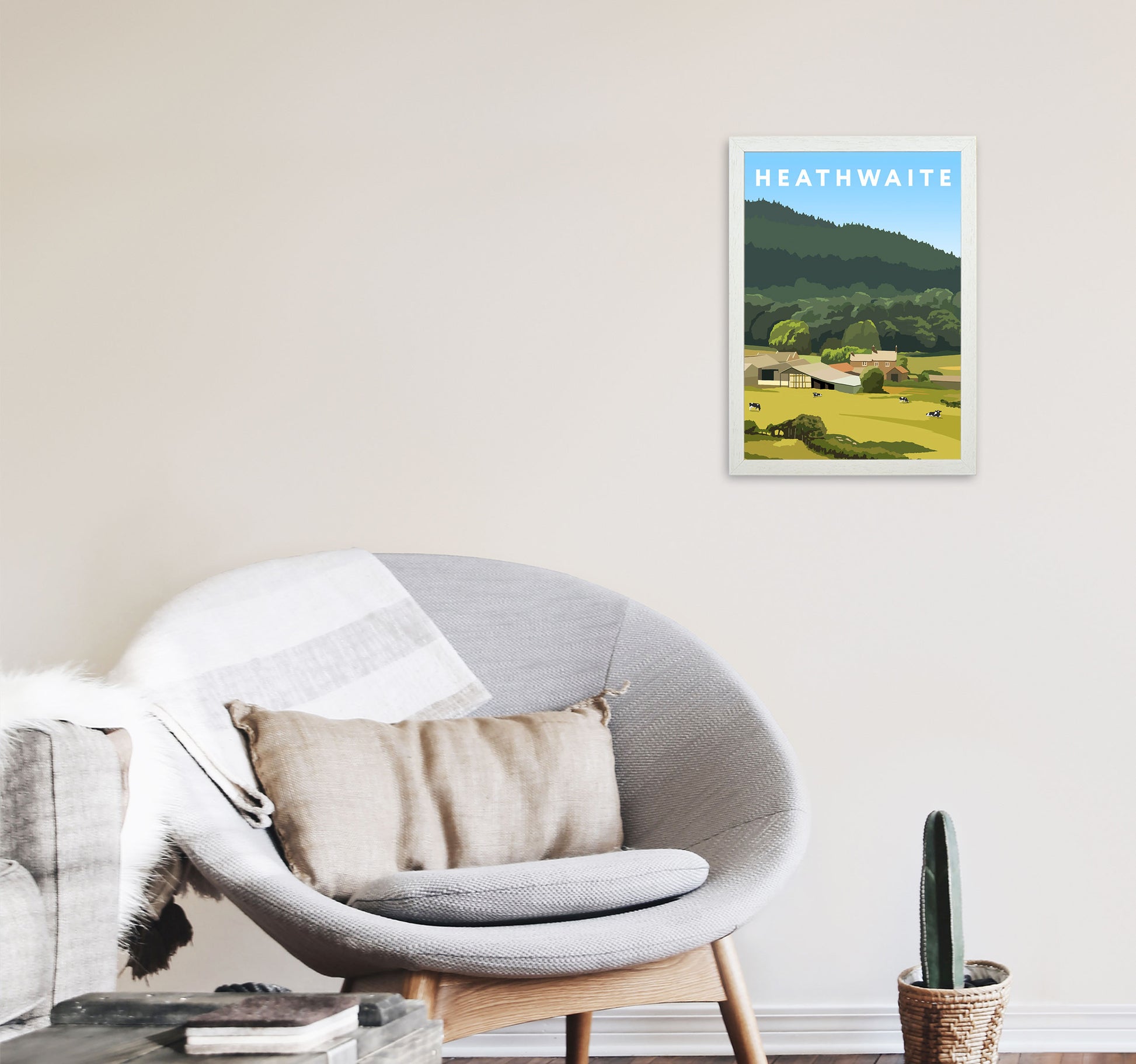 Heathwaite Portrait by Richard O'Neill A3 Oak Frame