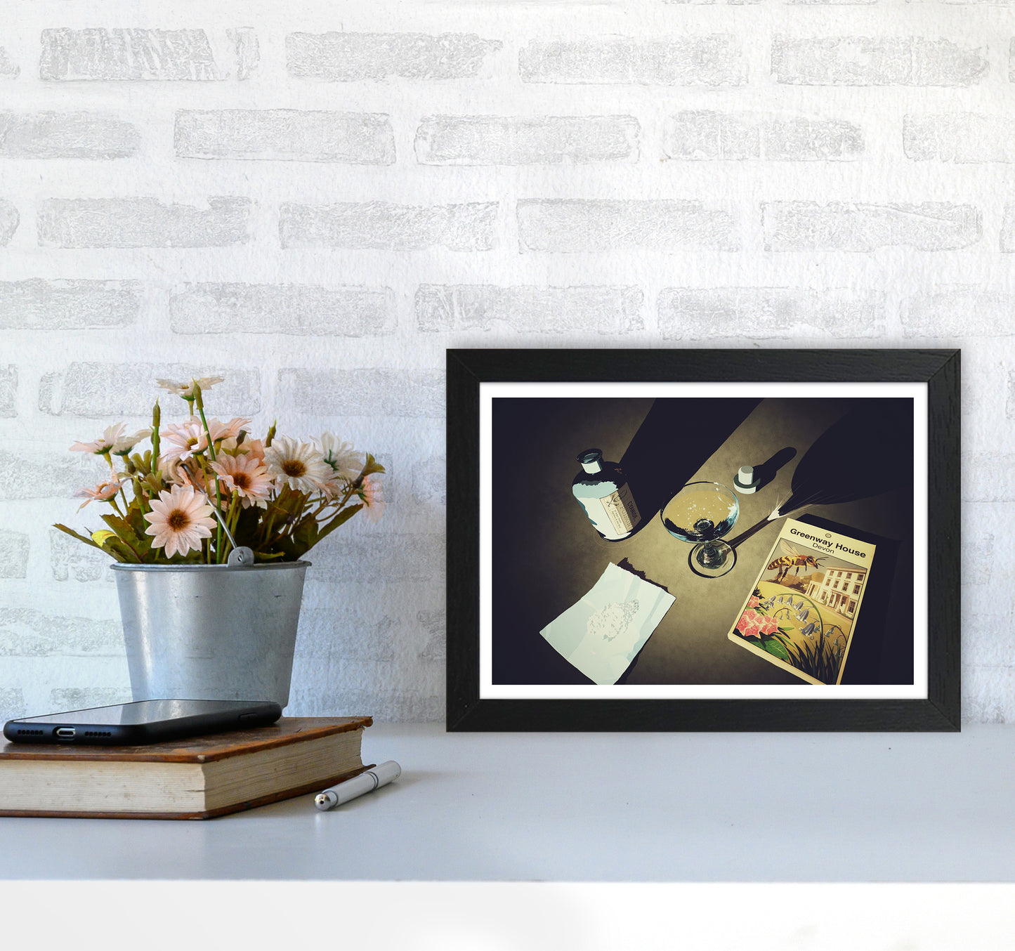 Greenway House 2 Art Print by Richard O'Neill A4 White Frame