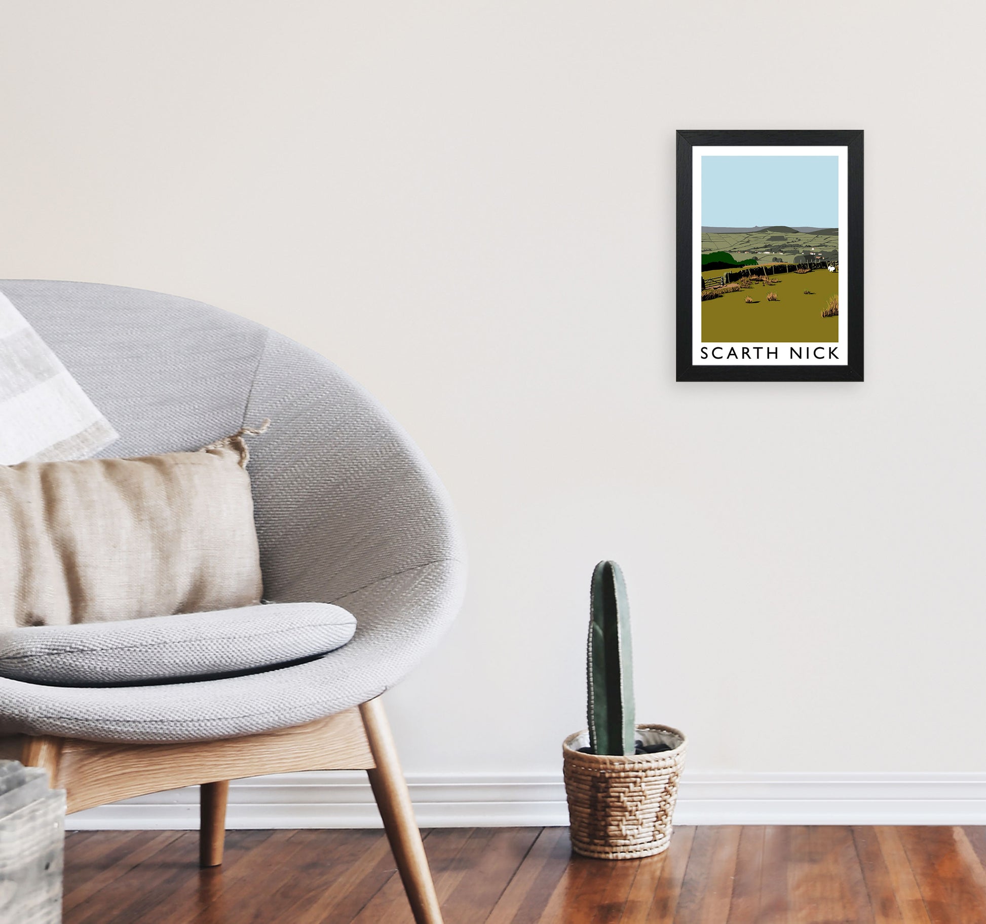 Scarth Nick Art Print by Richard O'Neill A4 White Frame