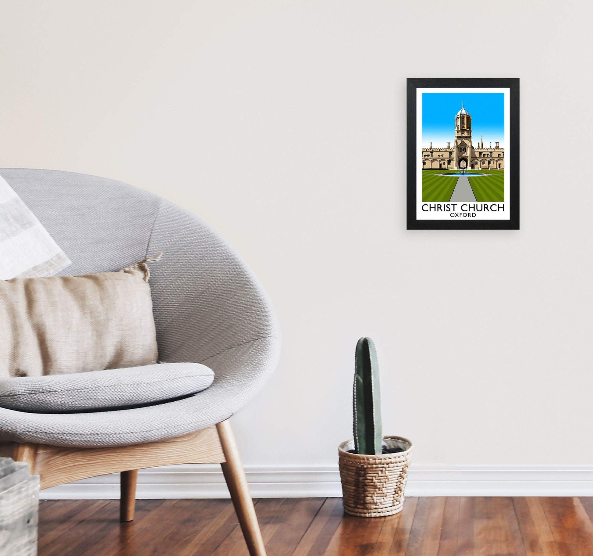 Christ Church Oxford by Richard O'Neill A4 White Frame
