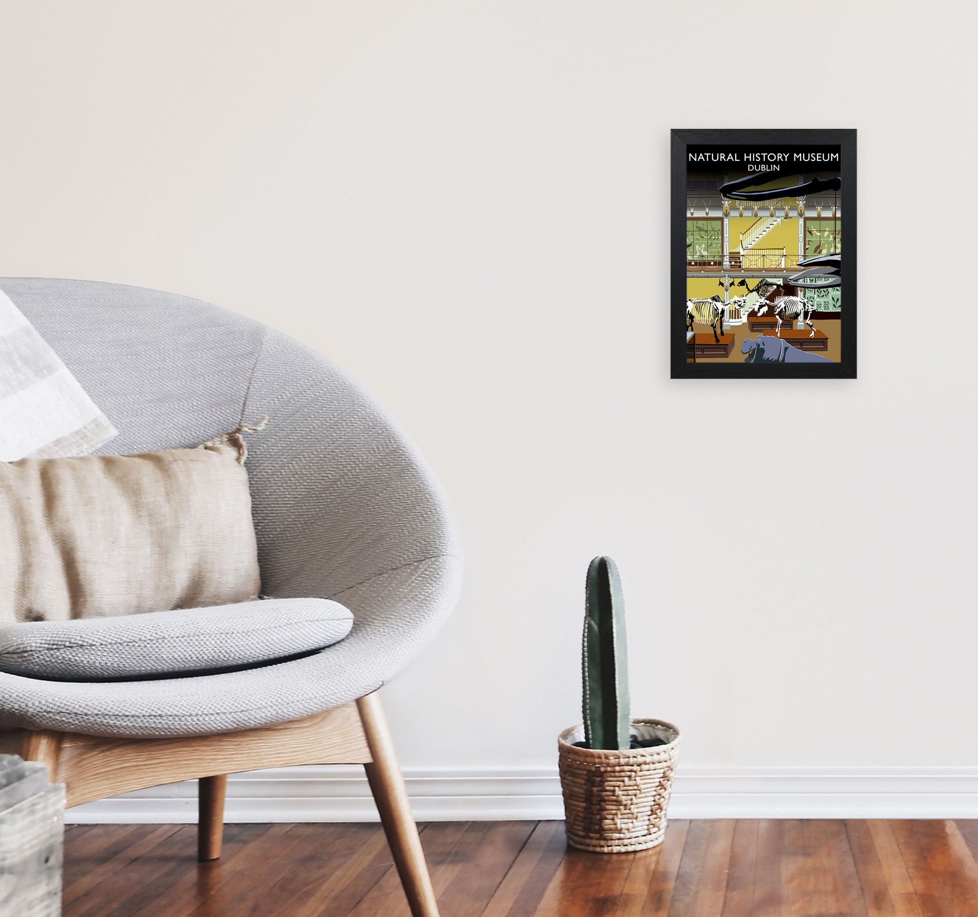 Natural History Musuem by Richard O'Neill A4 White Frame