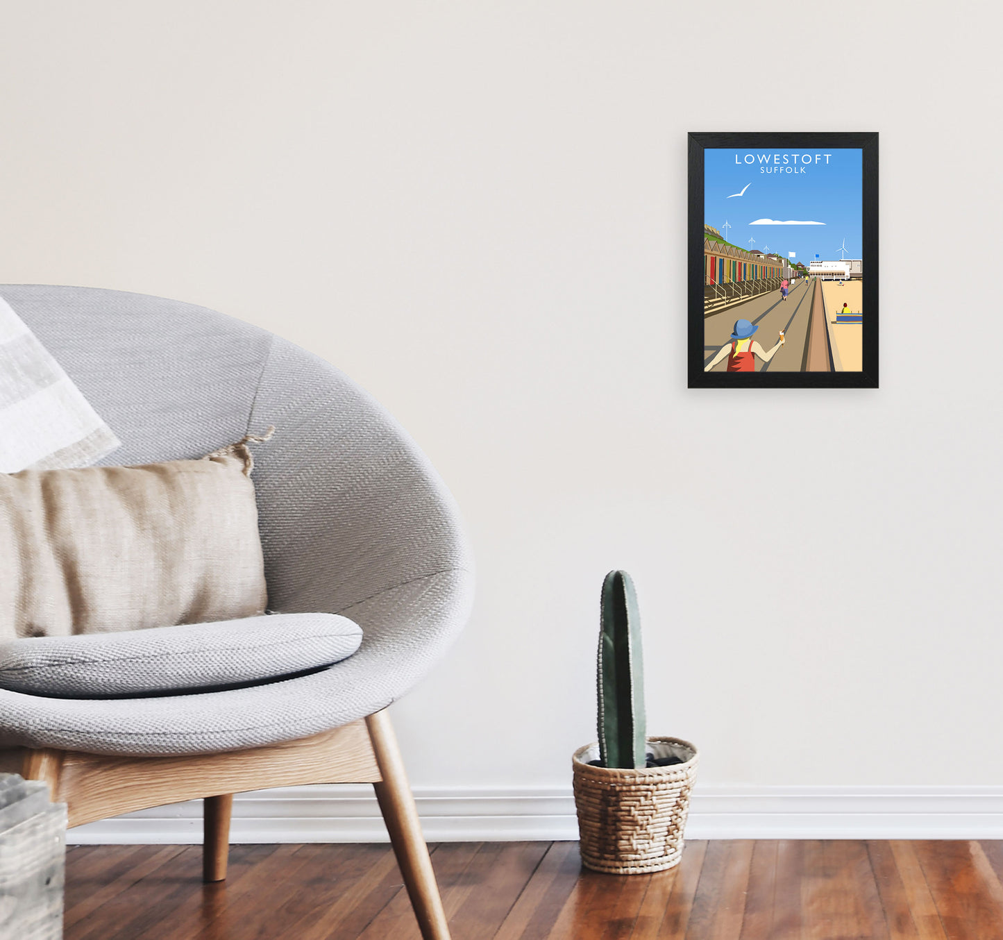 Lowestoft (Portrait) by Richard O'Neill A4 White Frame