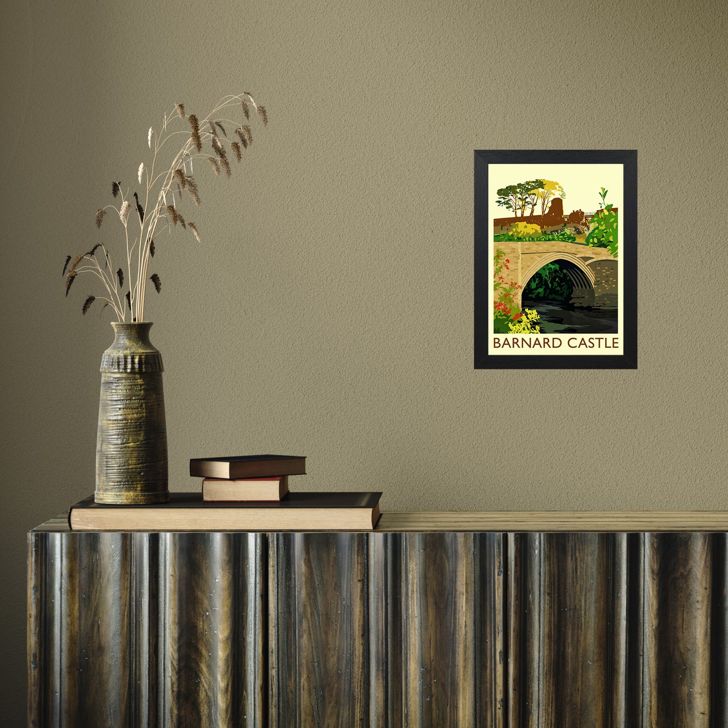 Barnard Castle 4 by Richard O'Neill A4 Black Frame