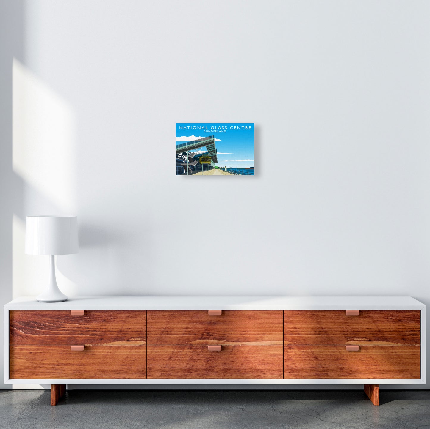 National Glass Centre portrait Travel Art Print by Richard O'Neill A4 Canvas