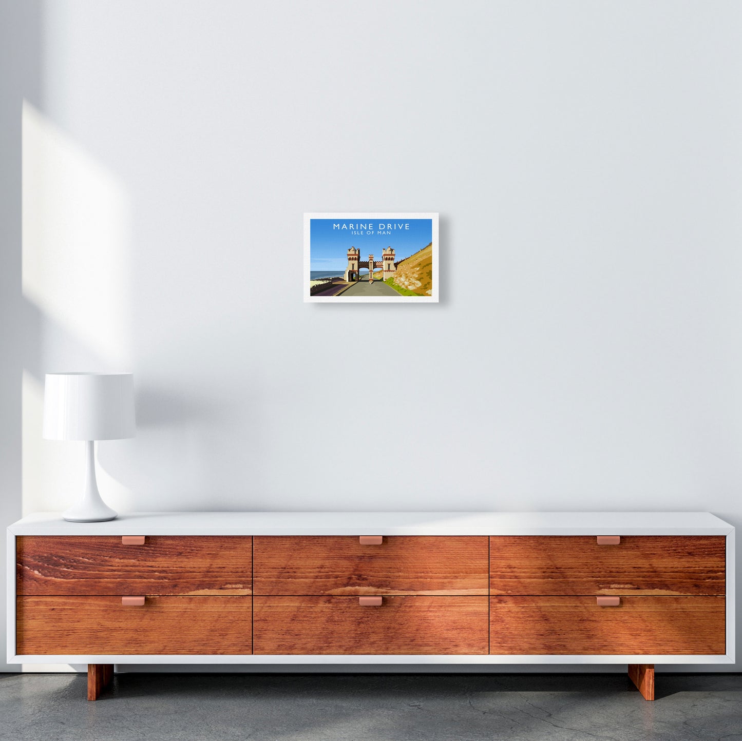 Marine Drive Travel Art Print by Richard O'Neill A4 Canvas