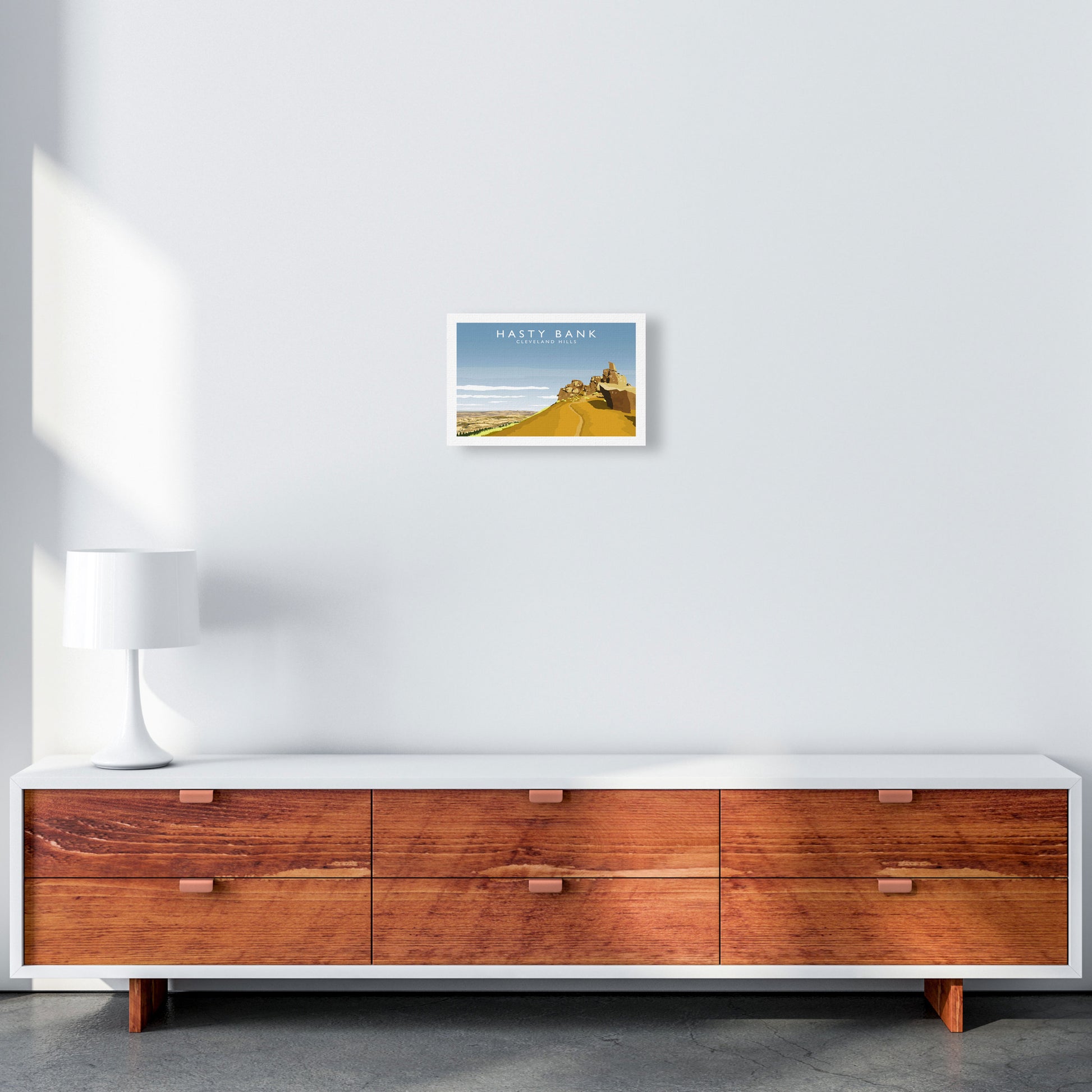 Hasty Bank Travel Art Print by Richard O'Neill A4 Canvas