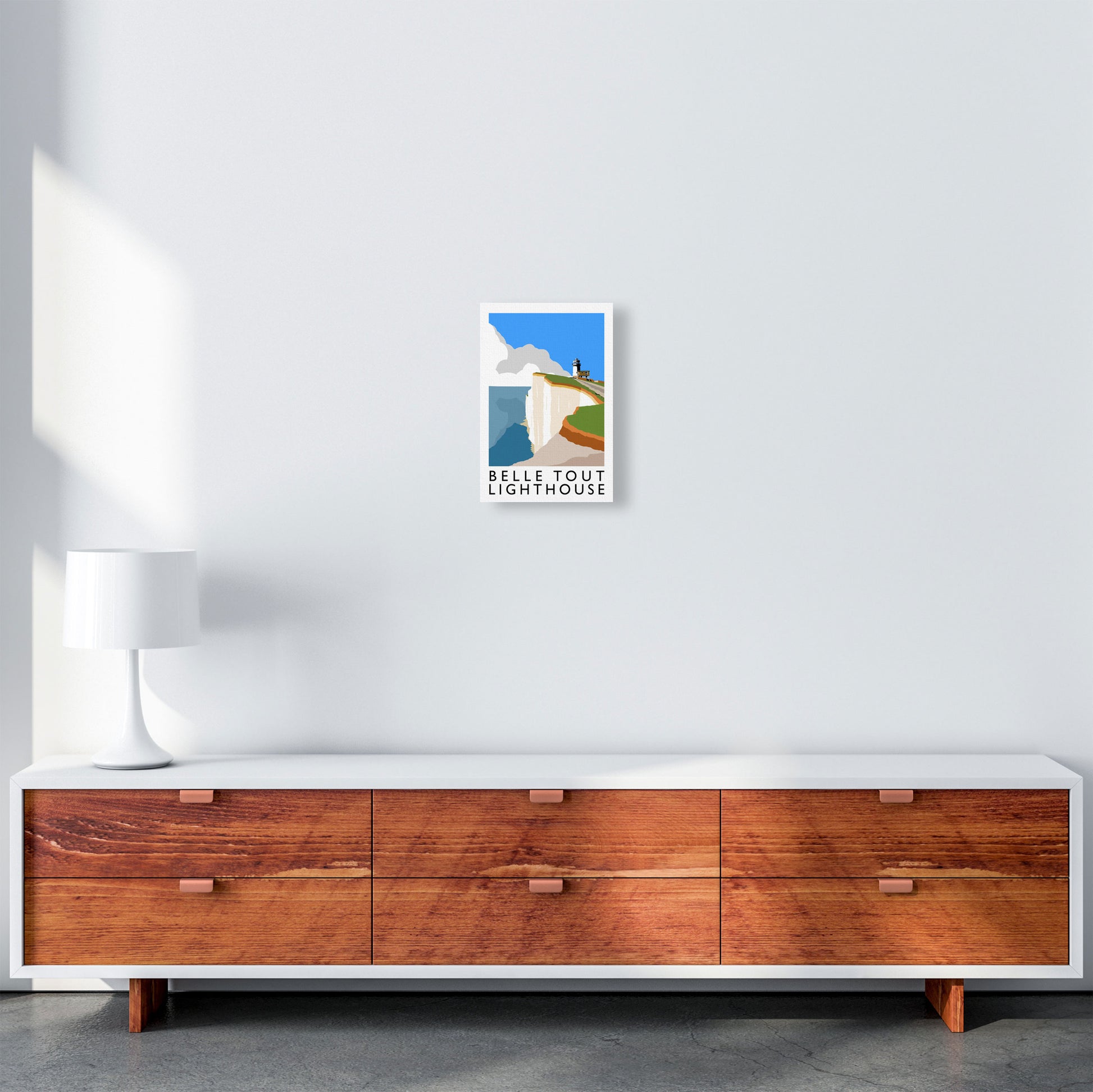 Belle Tout Lighthouse Framed Digital Art Print by Richard O'Neill A4 Canvas