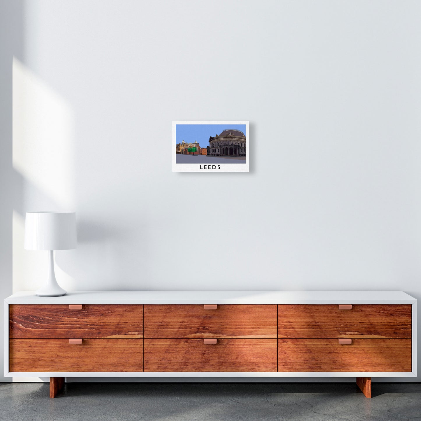 Leeds Digital Art Print by Richard O'Neill, Framed Wall Art A4 Canvas