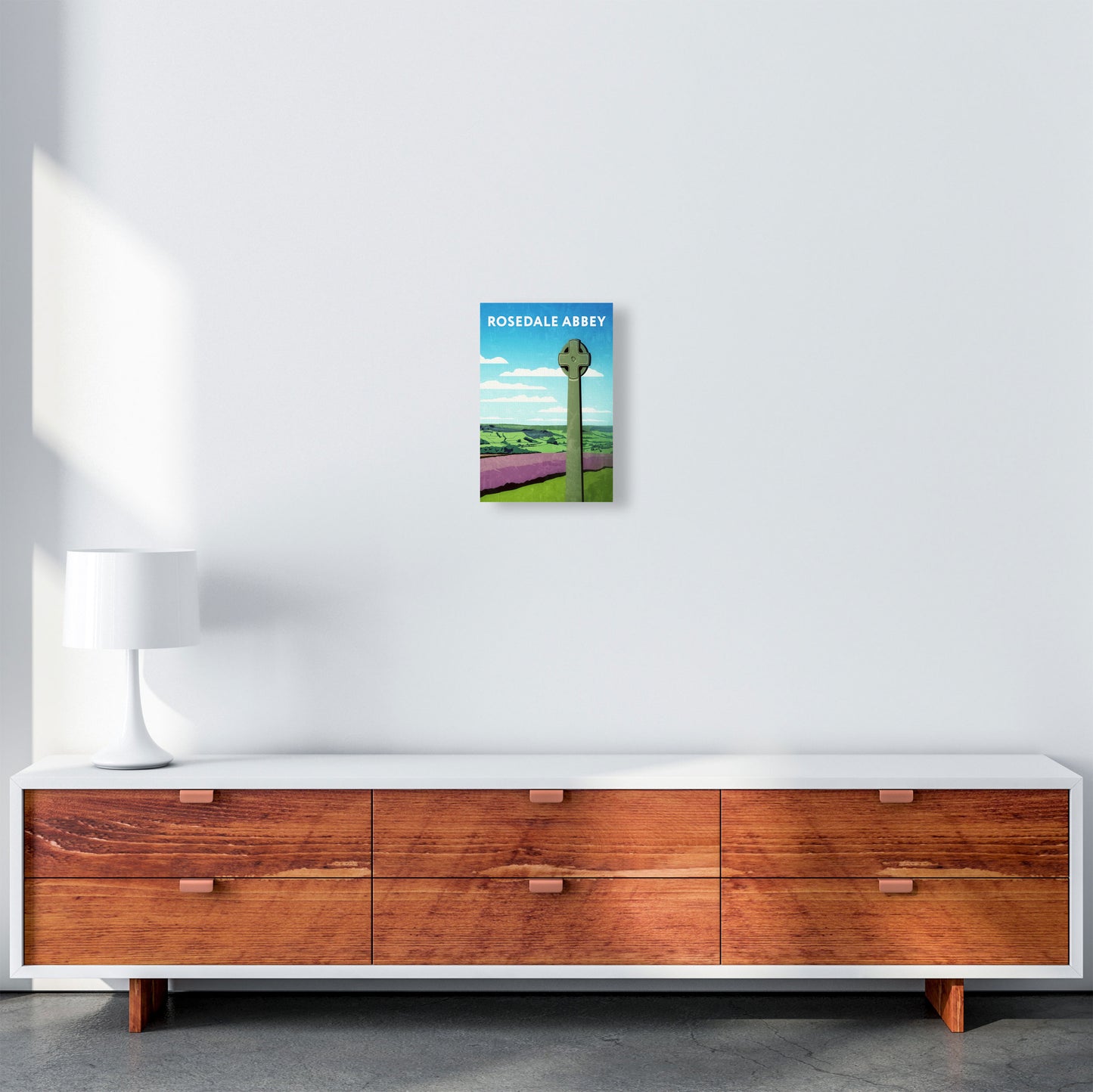 Rosedale Abbey Portrait by Richard O'Neill A4 Canvas