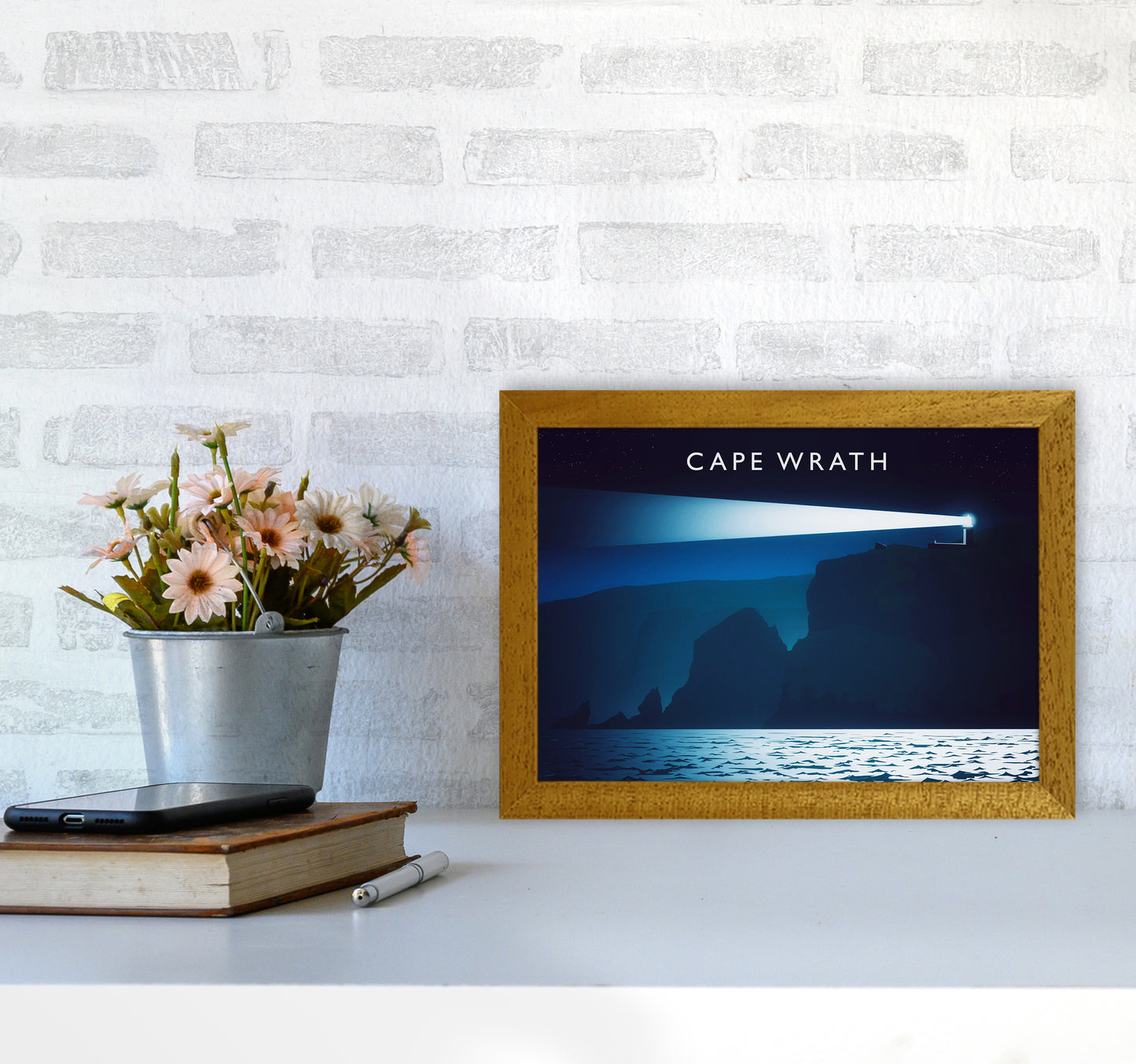 Cape Wrath Travel Art Print by Richard O'Neill A4 Print Only