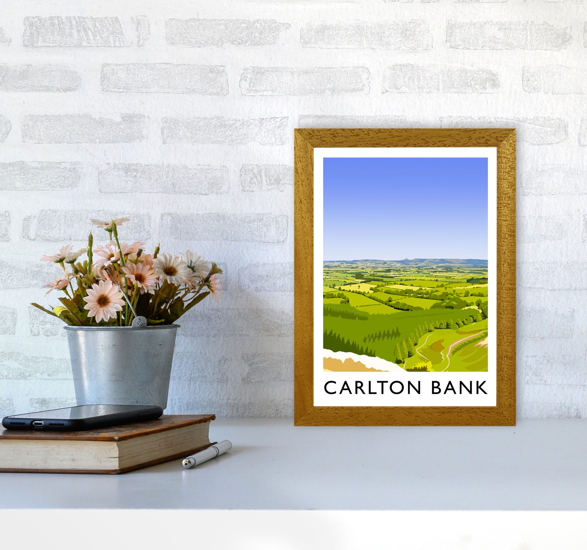 Carlton Bank portrait Travel Art Print by Richard O'Neill A4 Print Only