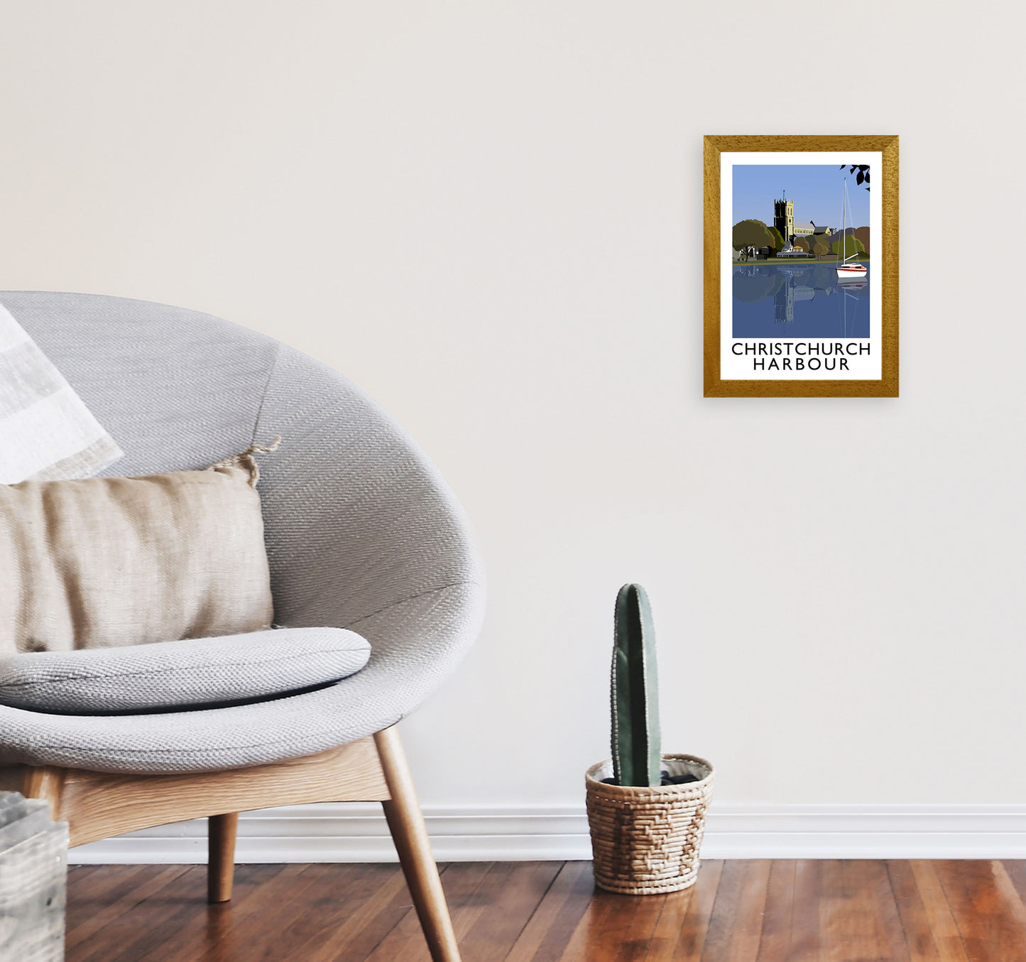 Christchurch Harbour Framed Digital Art Print by Richard O'Neill A4 Print Only
