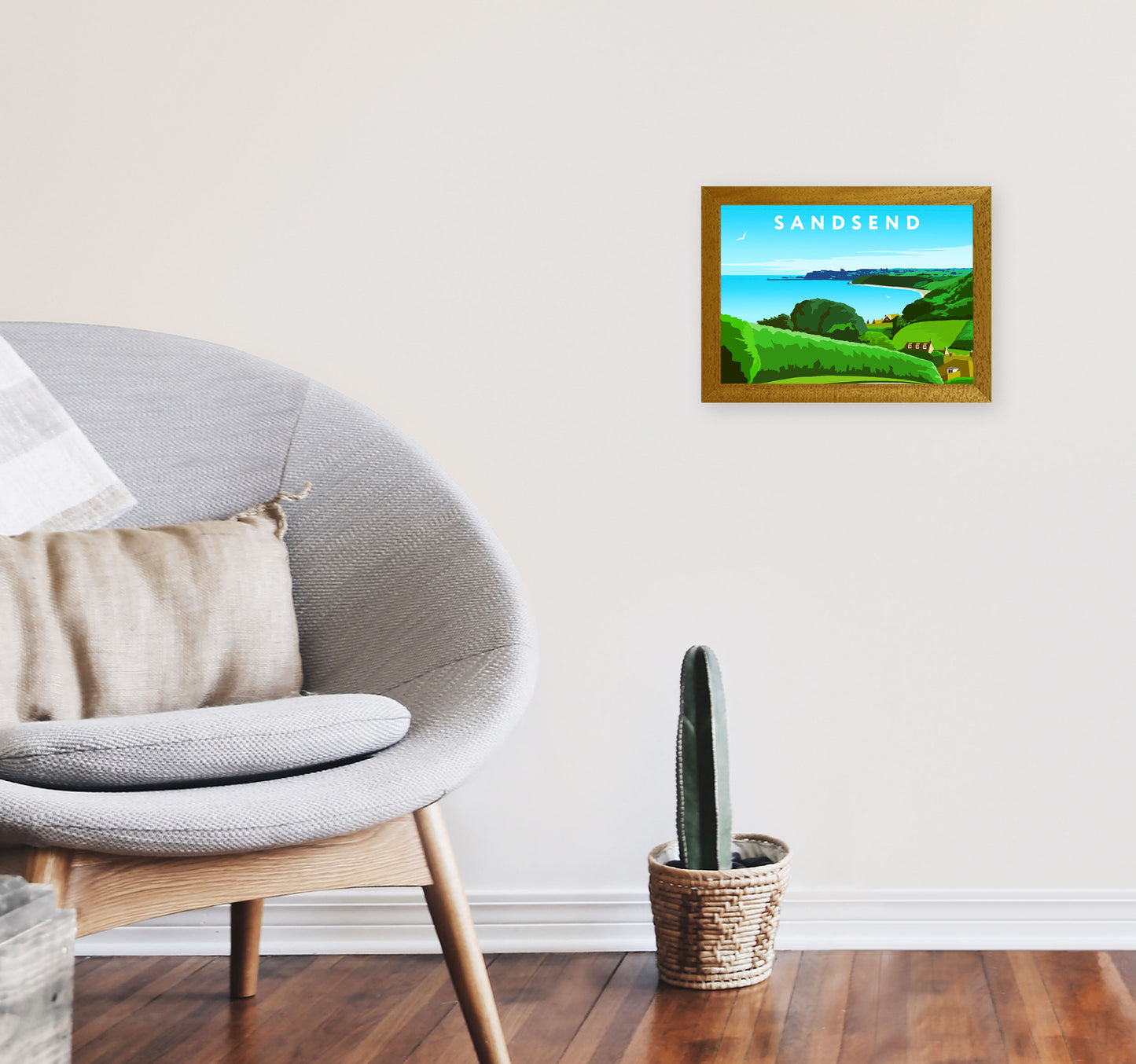 Sandsend Art Print by Richard O'Neill A4 Print Only