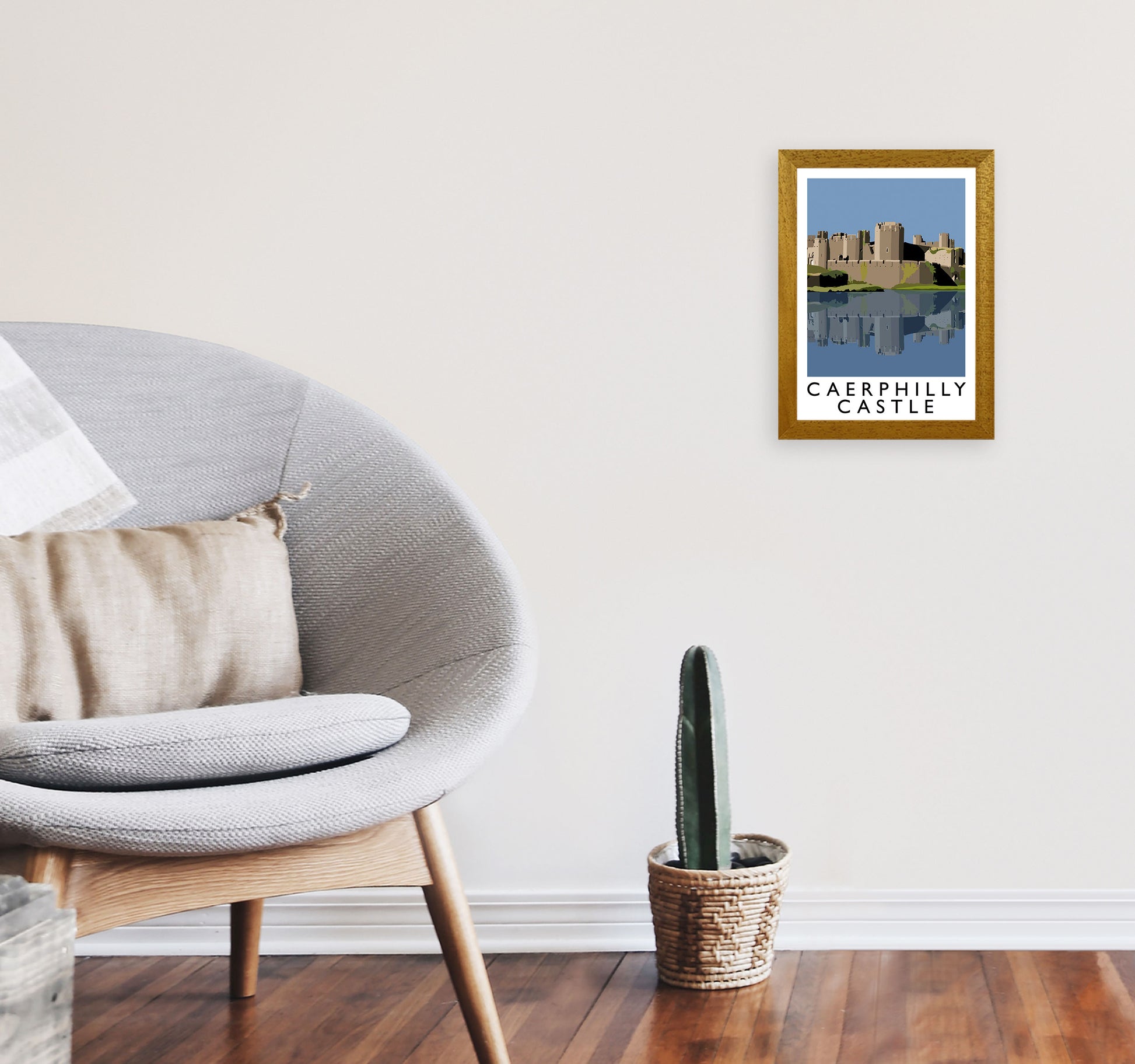 Caerphilly Castle Portrait by Richard O'Neill A4 Print Only